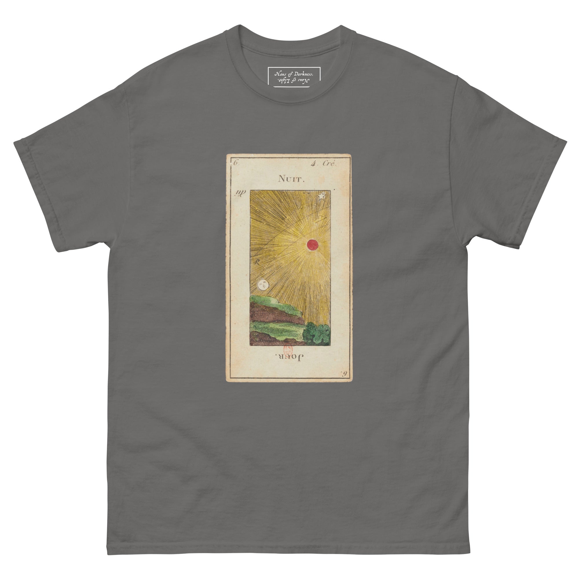 Vintage "Grand Etteilla" French Tarot "Day & Night" | Unisex Classic Tee-Haus of Darkness, Haus of Light