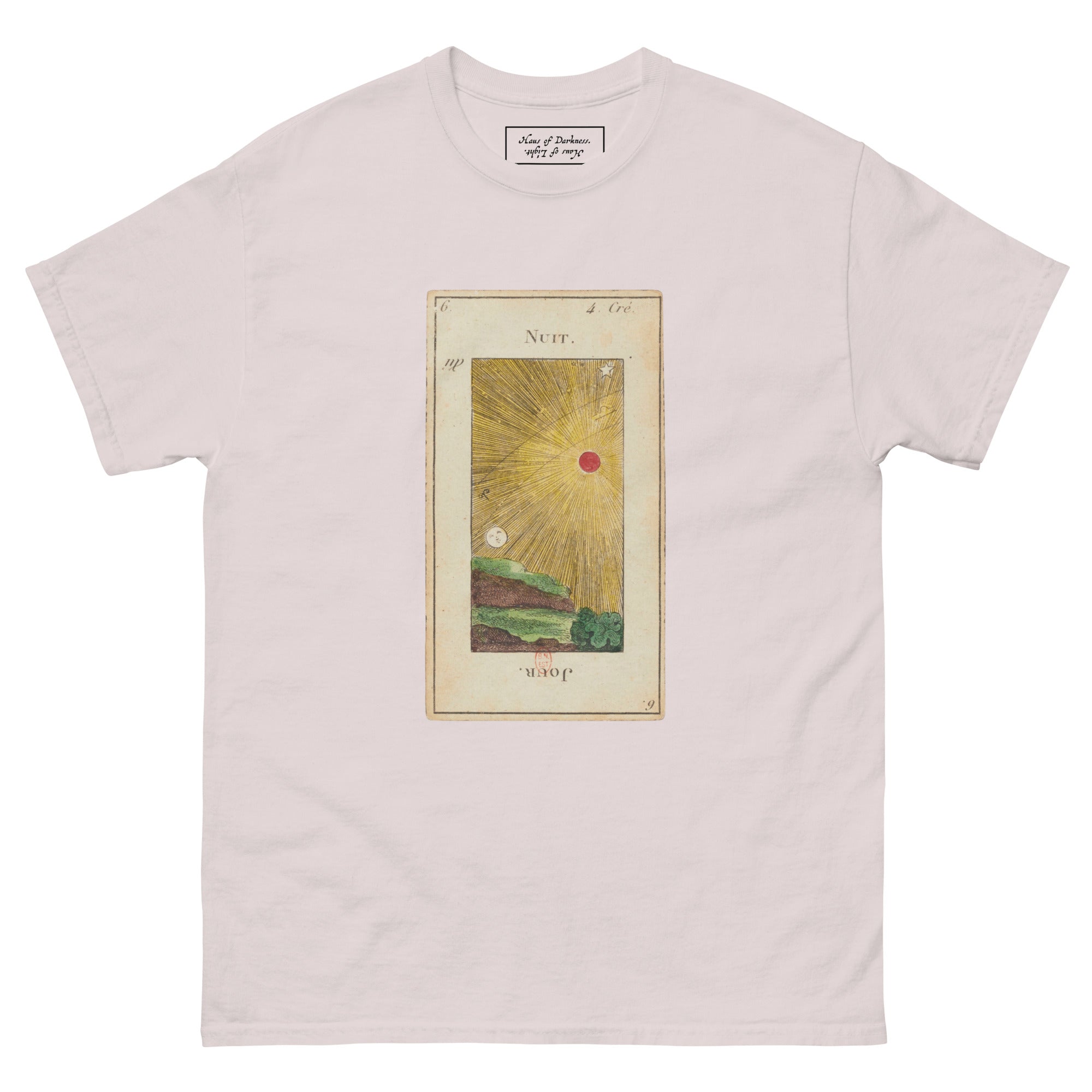 Vintage "Grand Etteilla" French Tarot "Day & Night" | Unisex Classic Tee-Haus of Darkness, Haus of Light