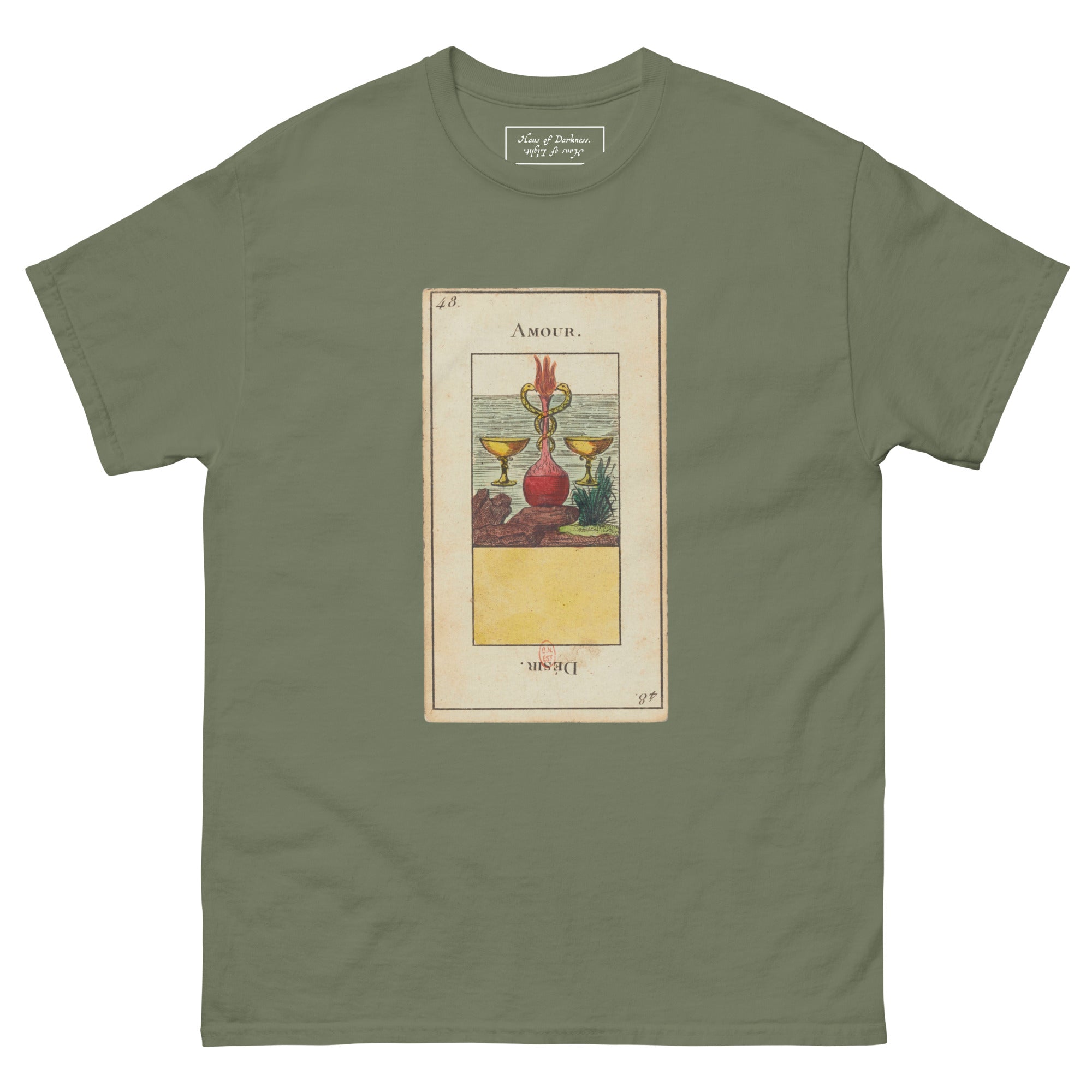 Vintage "Grand Etteilla" French Tarot Top "Love" "Desire" | Unisex Classic Tee-Haus of Darkness, Haus of Light