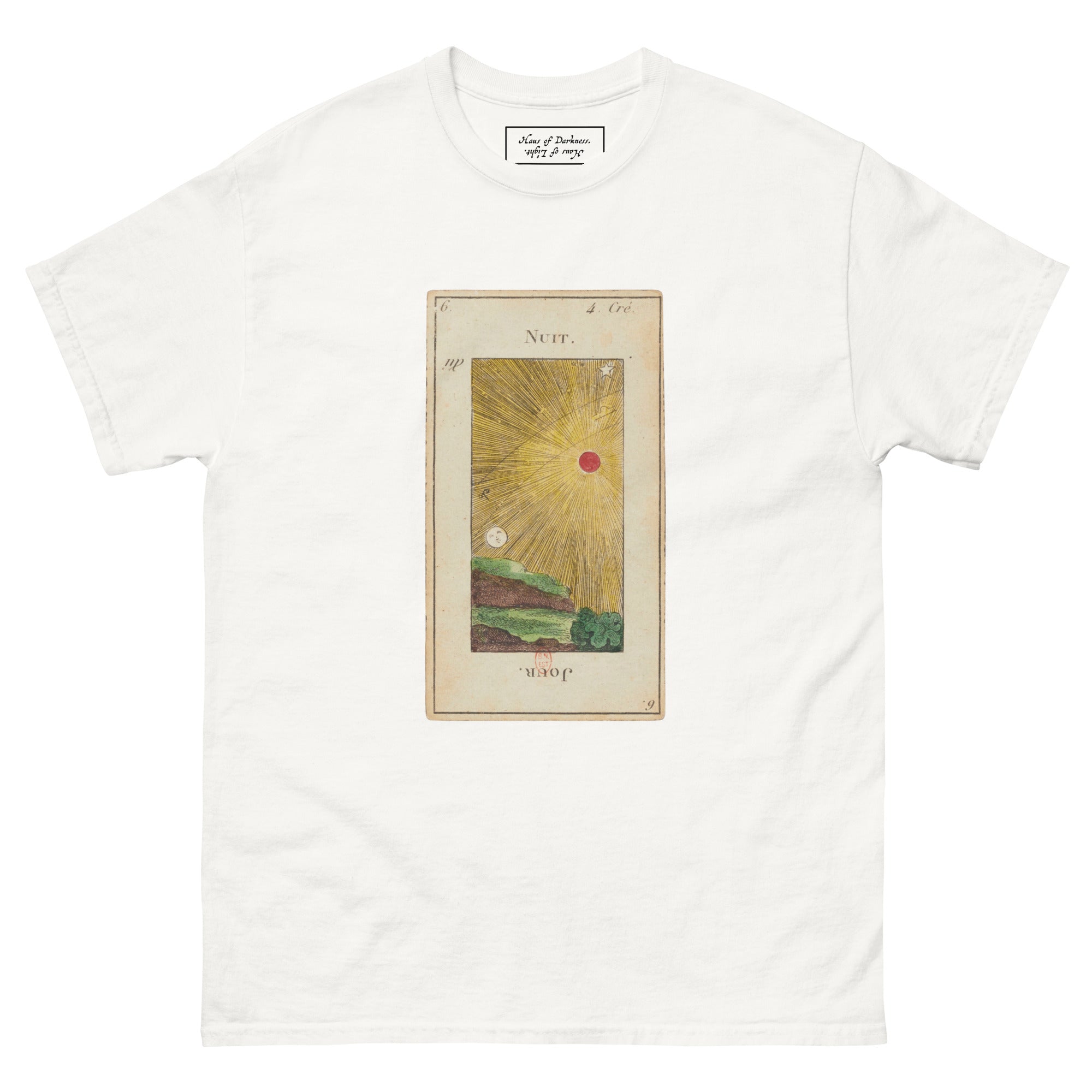 Vintage "Grand Etteilla" French Tarot "Day & Night" | Unisex Classic Tee-Haus of Darkness, Haus of Light