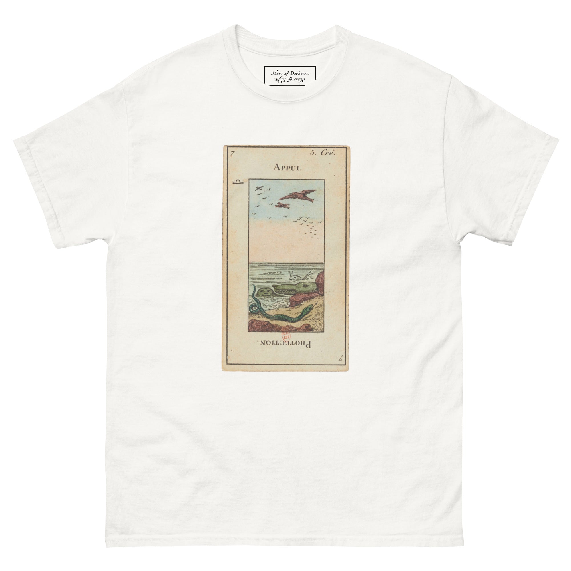 Vintage "Grand Etteilla" French Tarot "Protection" | Unisex Classic Tee-Haus of Darkness, Haus of Light