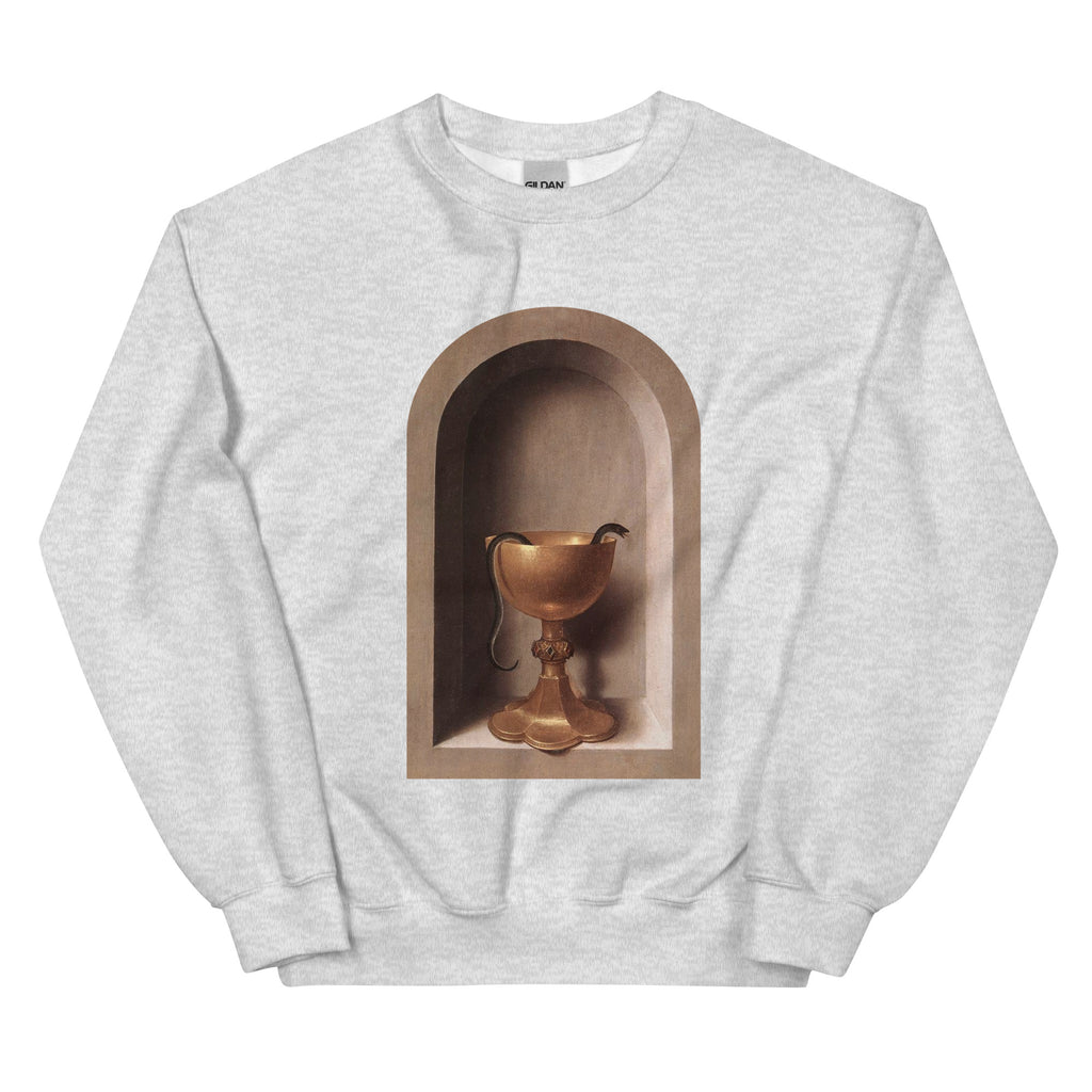 Snake Chalice from St John and Veronica Diptych by Hans Memling | Unisex Sweatshirt-Haus of Darkness, Haus of Light