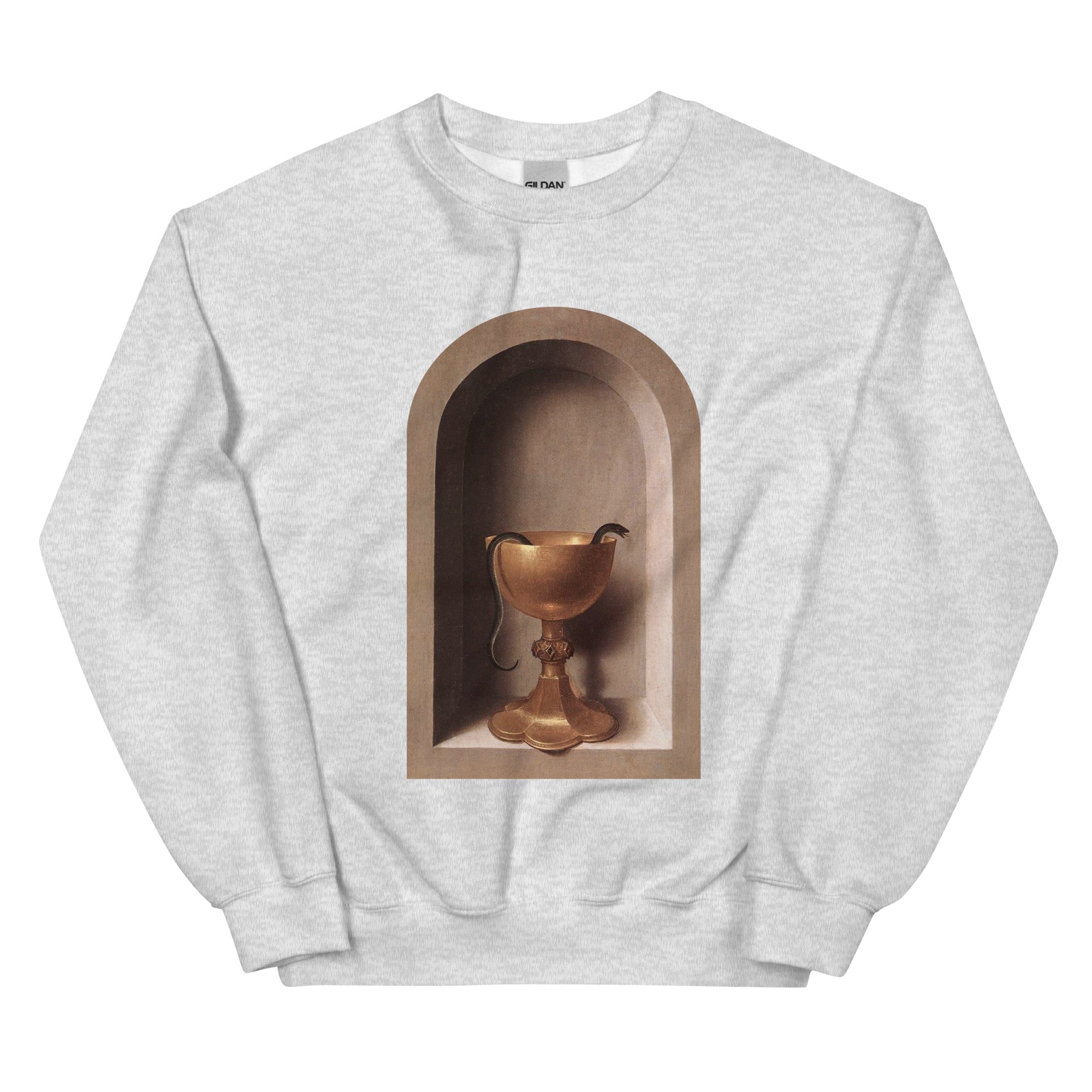 Snake Chalice from St John and Veronica Diptych by Hans Memling | Unisex Sweatshirt-Haus of Darkness, Haus of Light