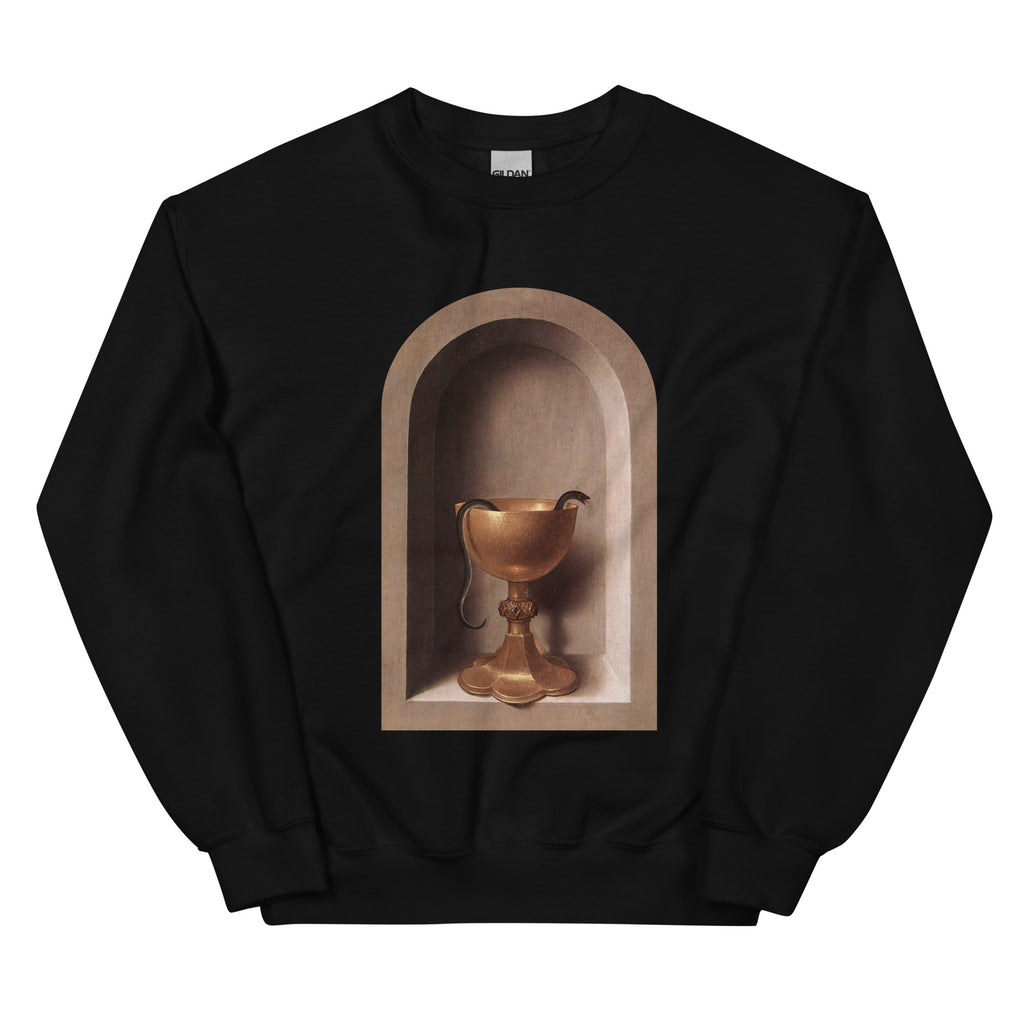 Snake Chalice from St John and Veronica Diptych by Hans Memling | Unisex Sweatshirt-Haus of Darkness, Haus of Light