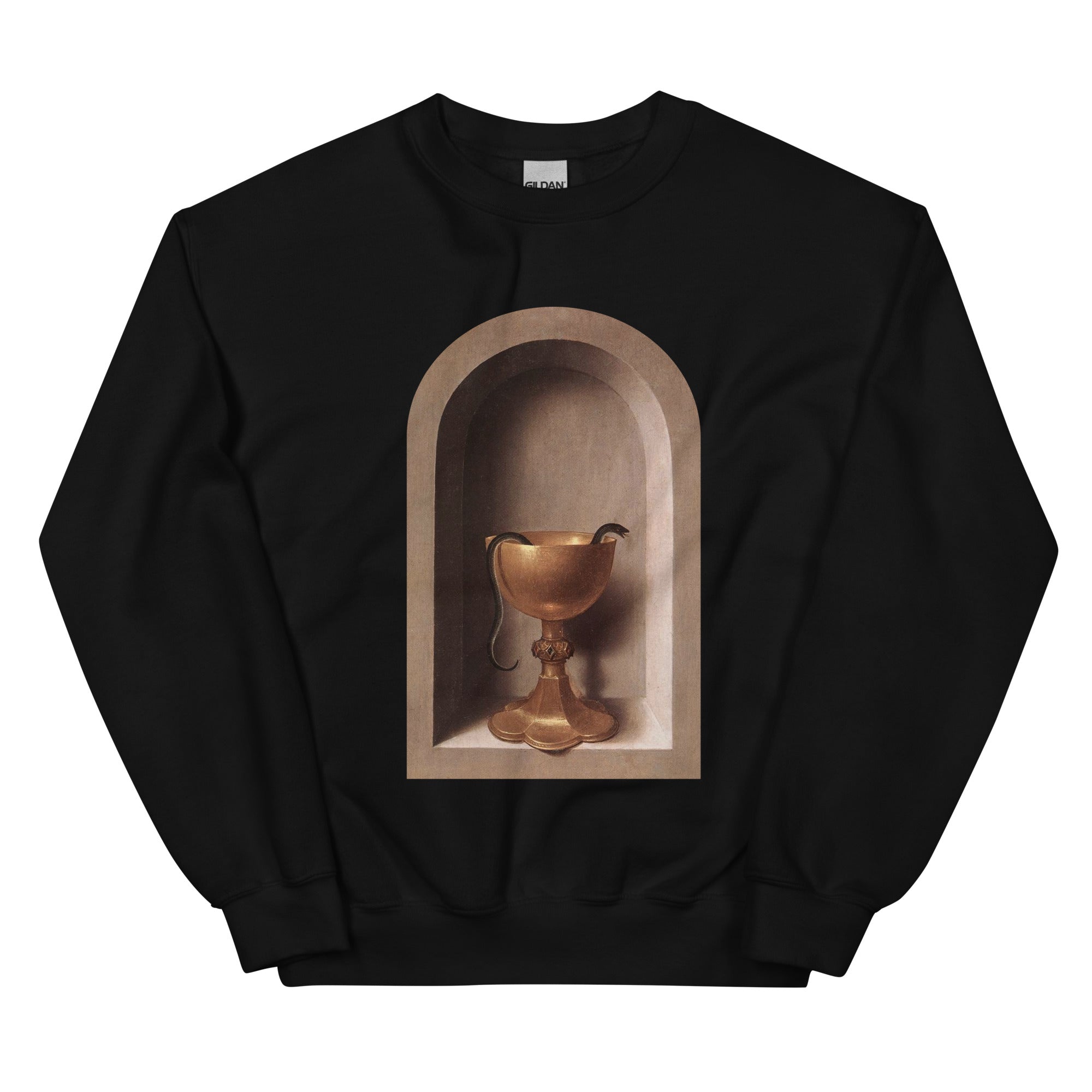 Snake Chalice from St John and Veronica Diptych by Hans Memling | Unisex Sweatshirt-Haus of Darkness, Haus of Light
