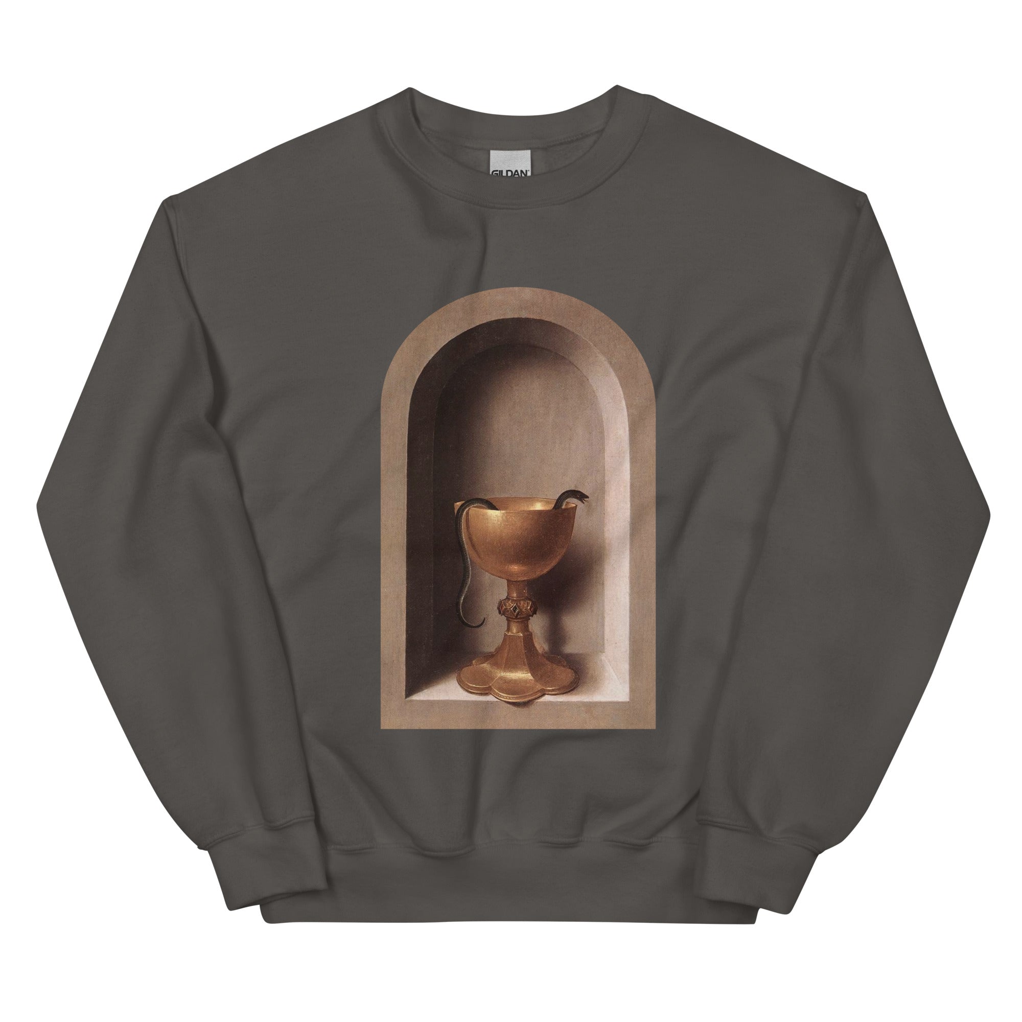 Snake Chalice from St John and Veronica Diptych by Hans Memling | Unisex Sweatshirt-Haus of Darkness, Haus of Light