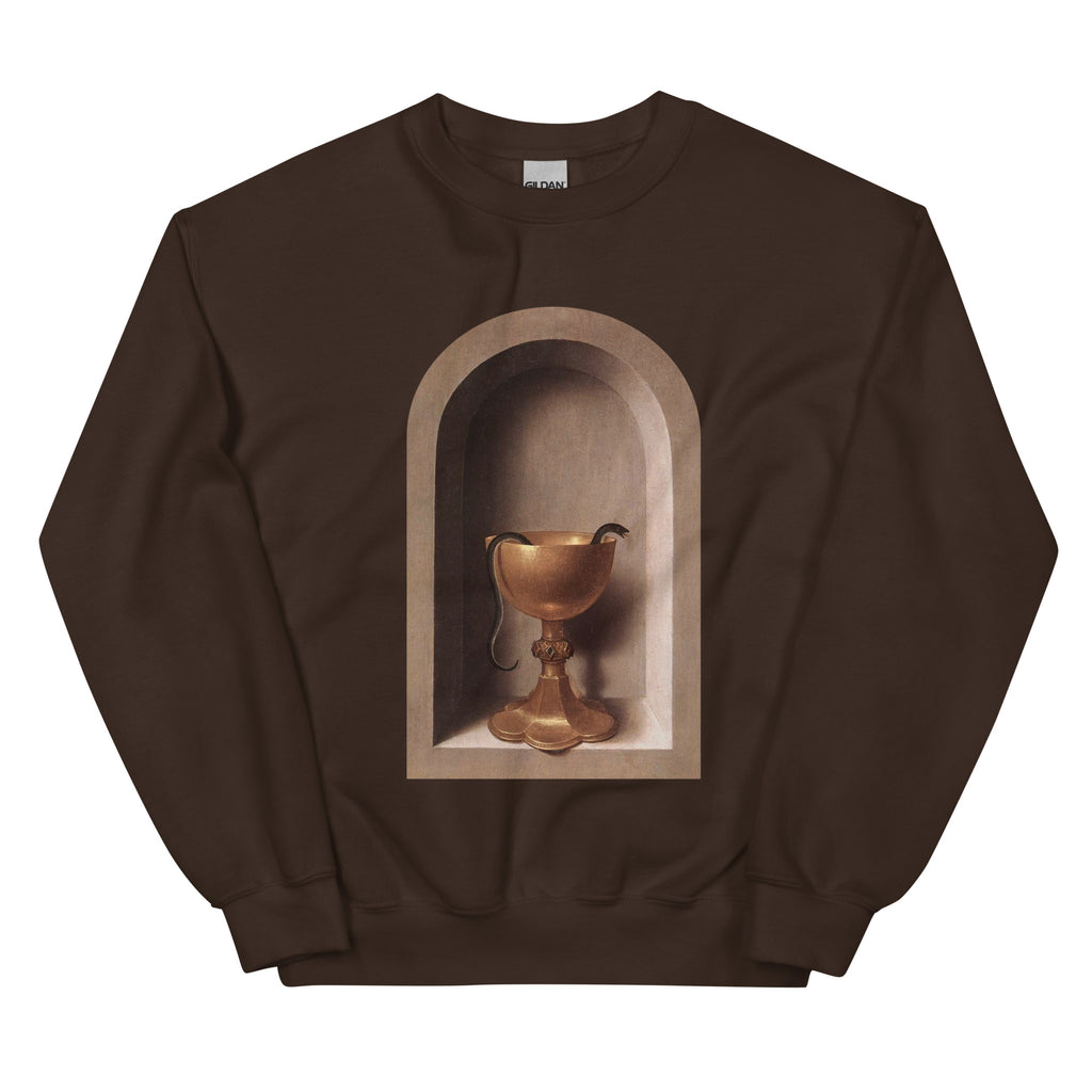 Snake Chalice from St John and Veronica Diptych by Hans Memling | Unisex Sweatshirt-Haus of Darkness, Haus of Light