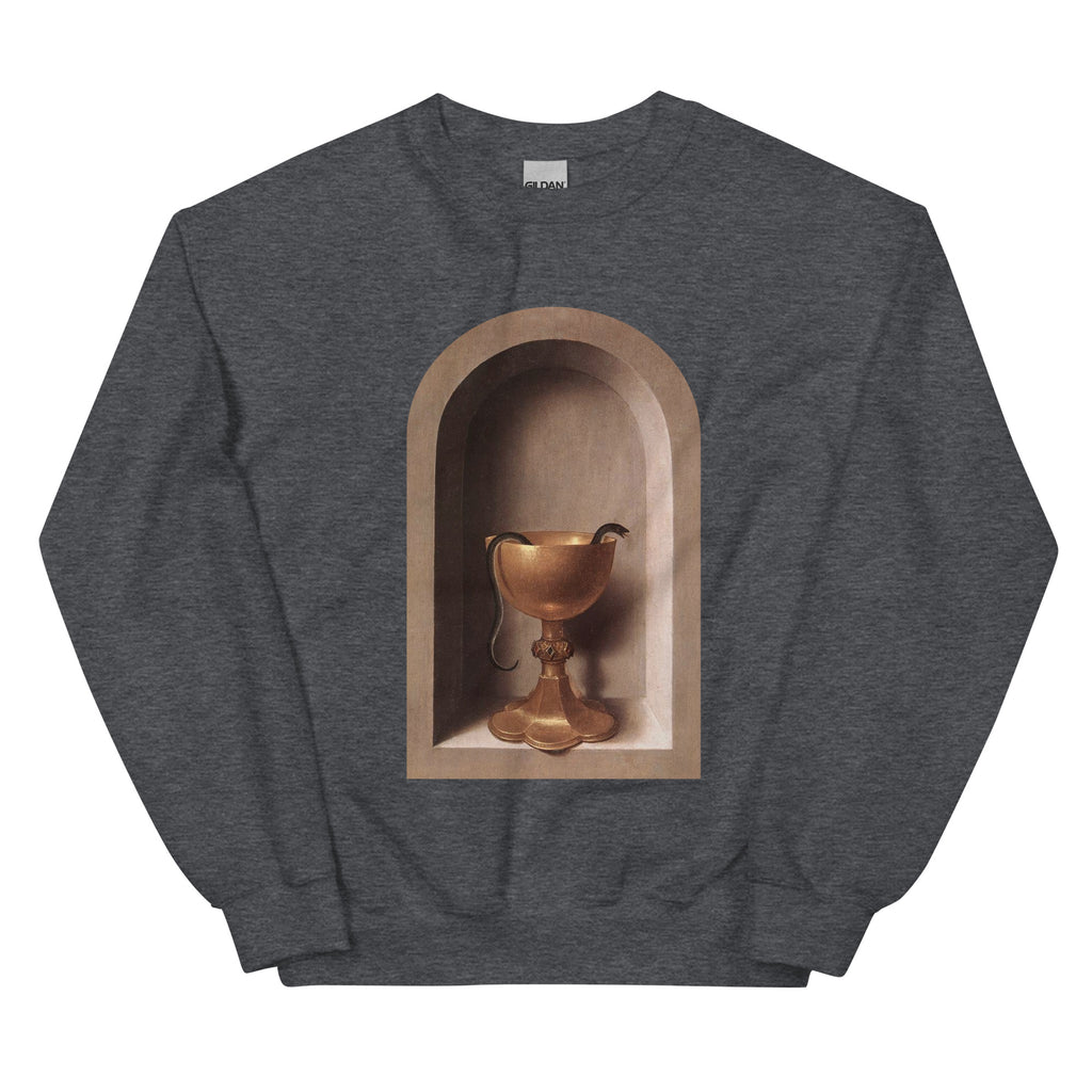 Snake Chalice from St John and Veronica Diptych by Hans Memling | Unisex Sweatshirt-Haus of Darkness, Haus of Light