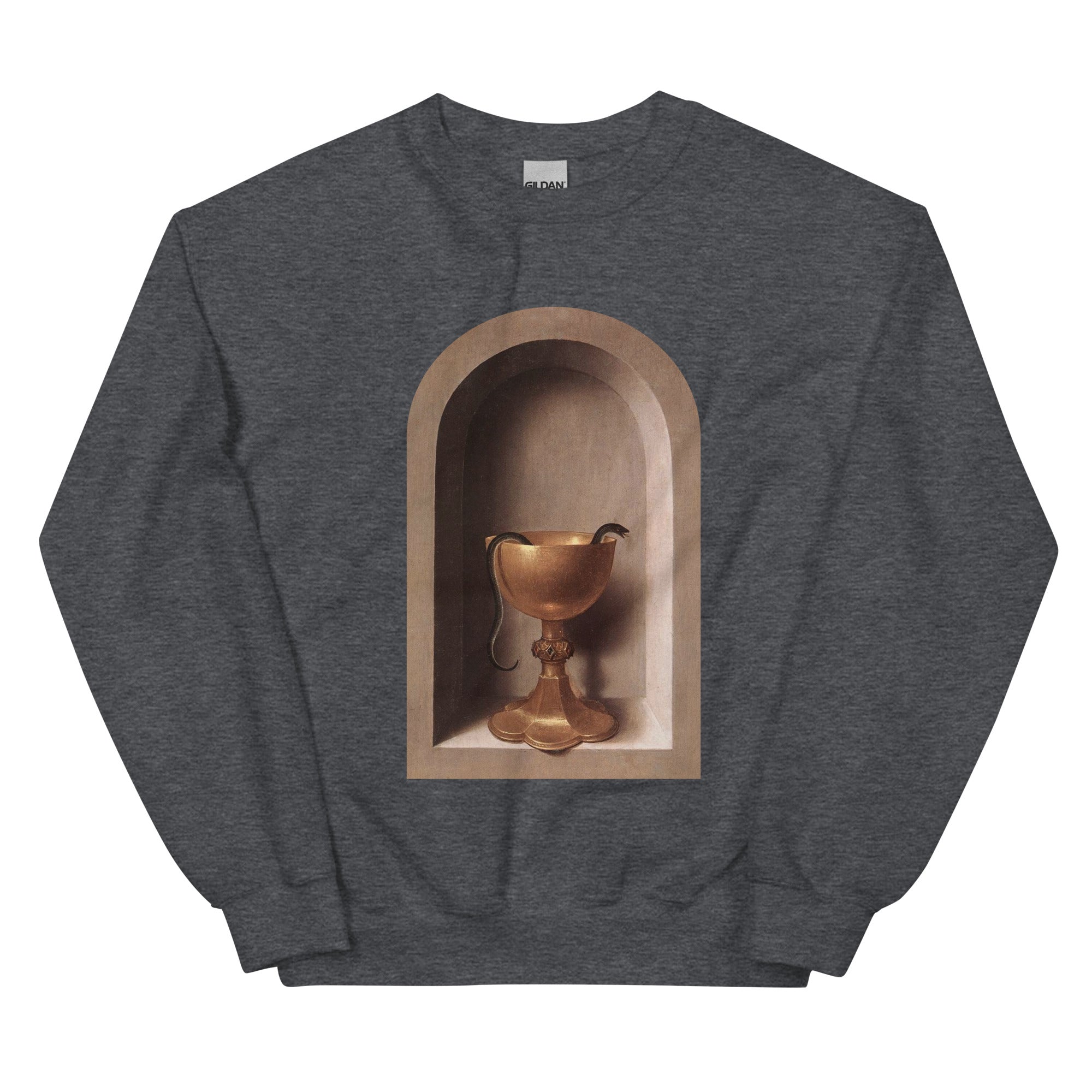 Snake Chalice from St John and Veronica Diptych by Hans Memling | Unisex Sweatshirt-Haus of Darkness, Haus of Light