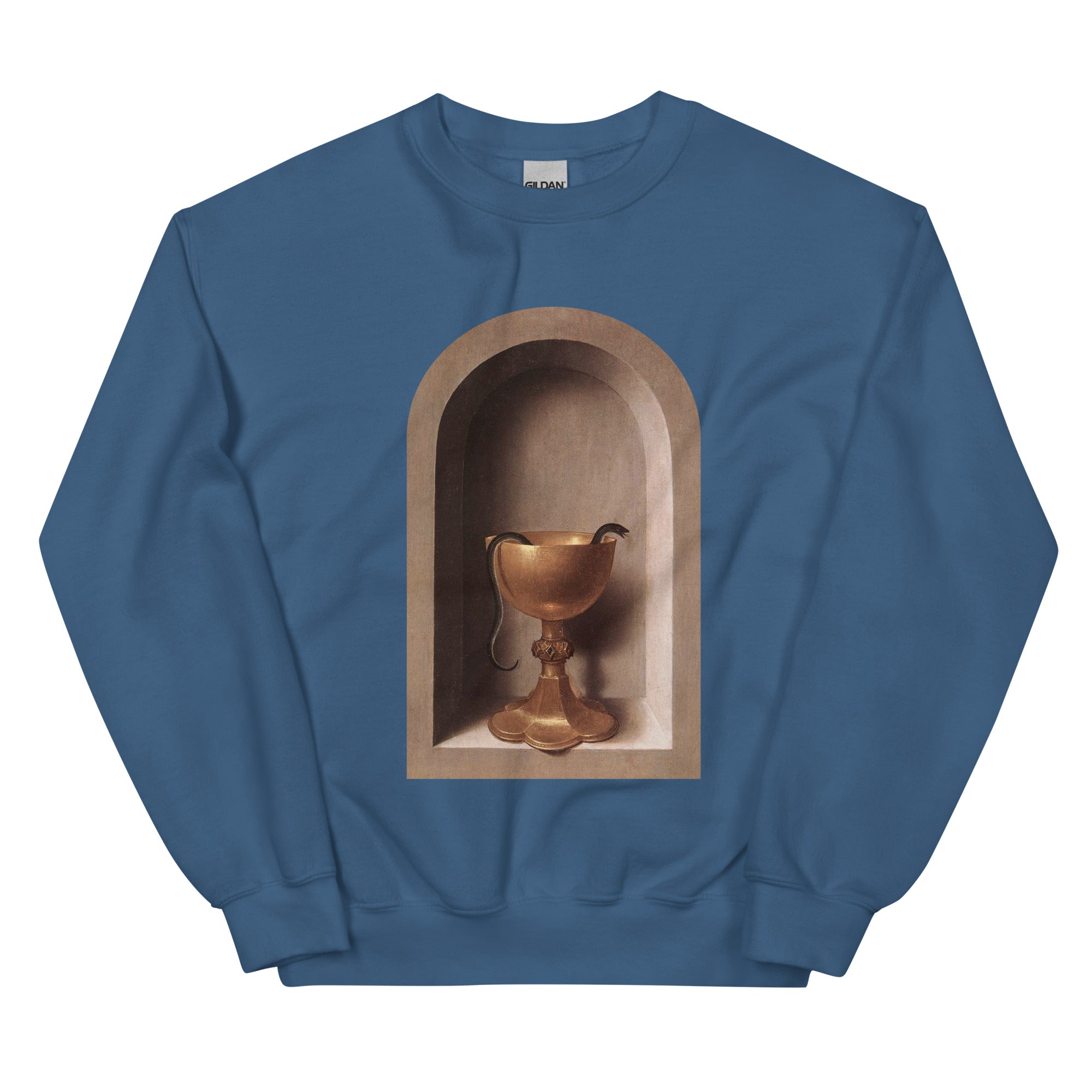 Snake Chalice from St John and Veronica Diptych by Hans Memling | Unisex Sweatshirt-Haus of Darkness, Haus of Light