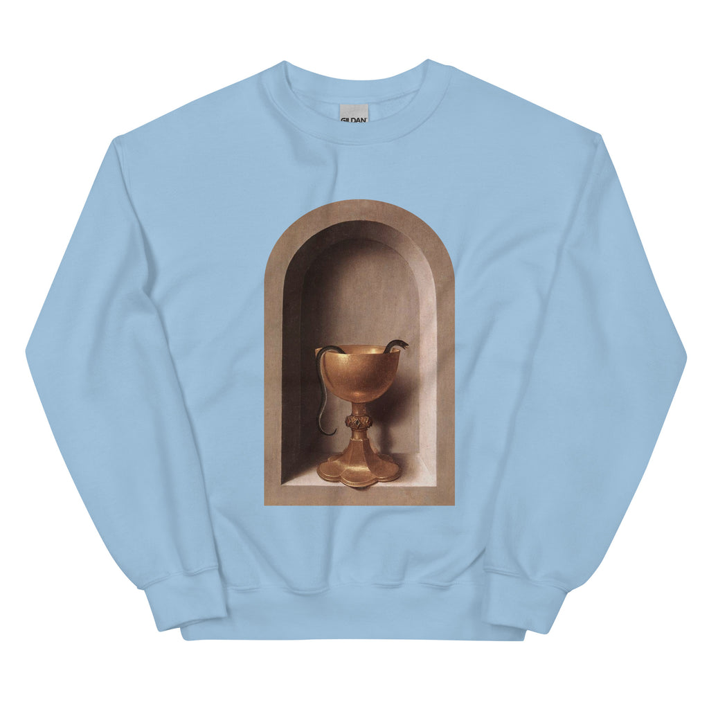 Snake Chalice from St John and Veronica Diptych by Hans Memling | Unisex Sweatshirt-Haus of Darkness, Haus of Light