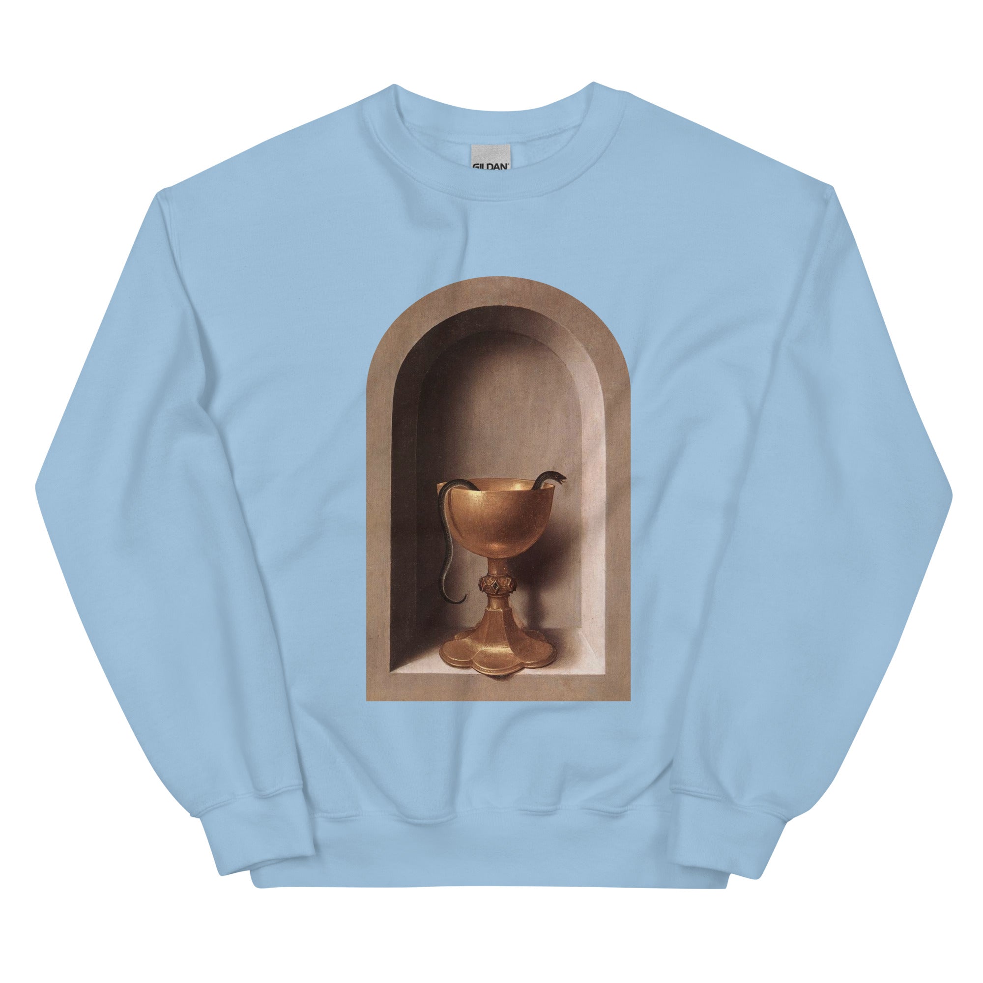 Snake Chalice from St John and Veronica Diptych by Hans Memling | Unisex Sweatshirt-Haus of Darkness, Haus of Light