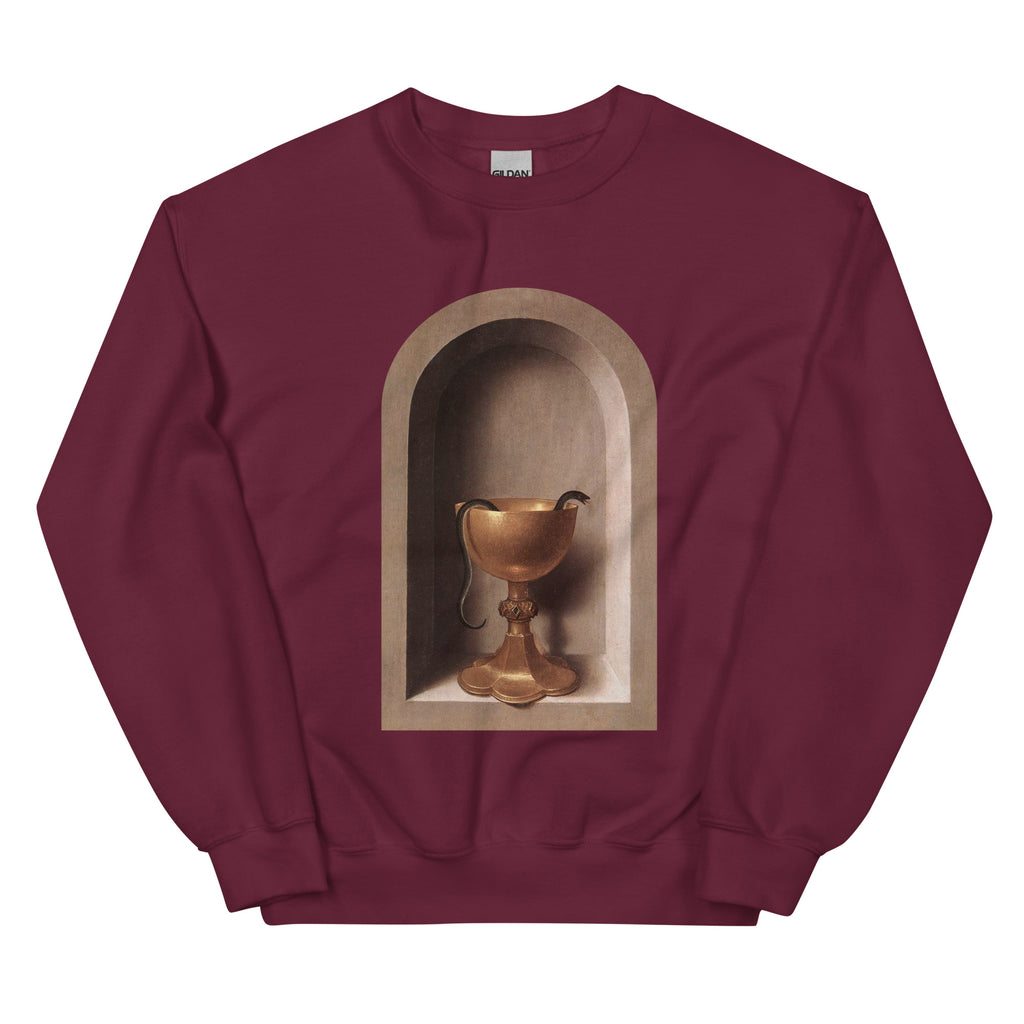 Snake Chalice from St John and Veronica Diptych by Hans Memling | Unisex Sweatshirt-Haus of Darkness, Haus of Light
