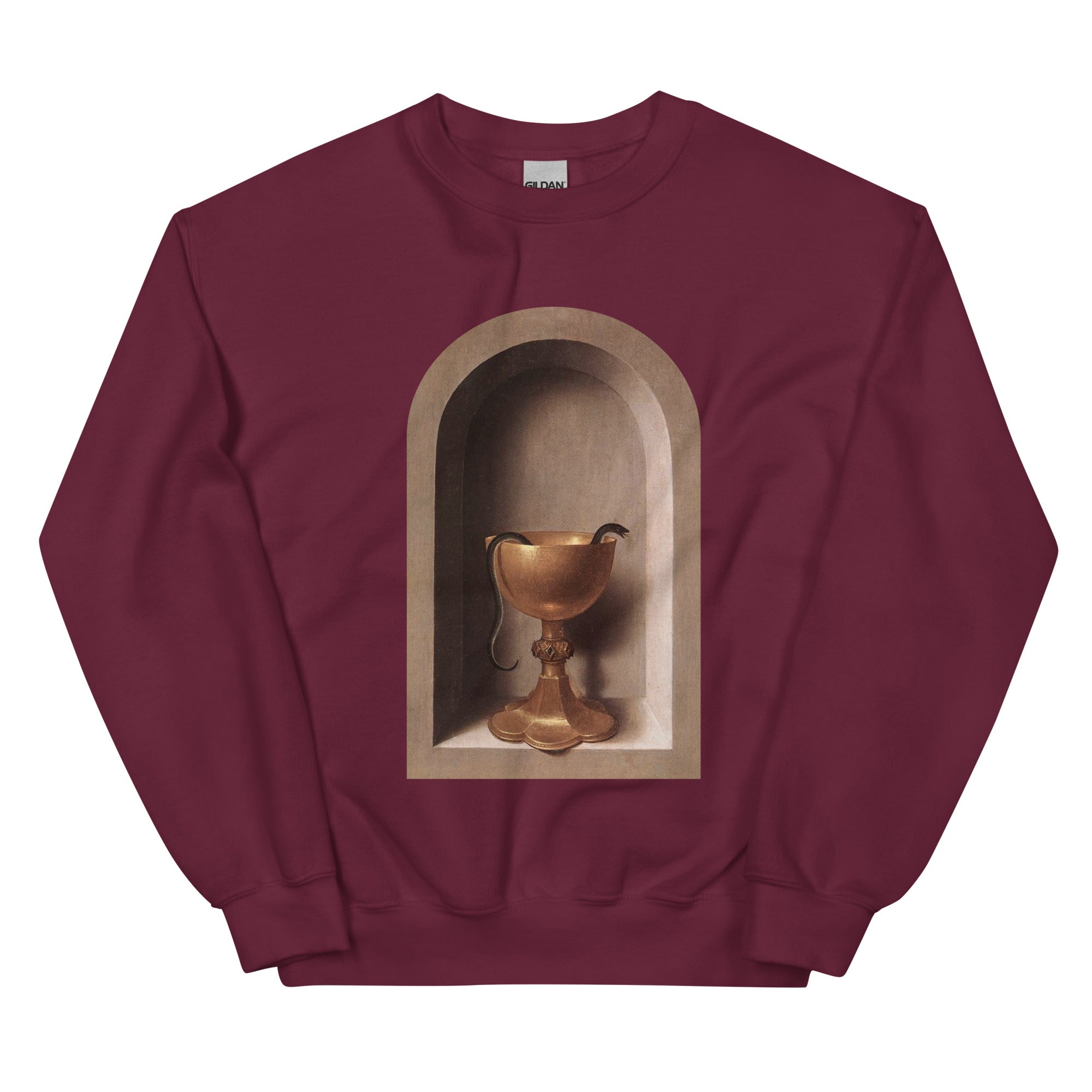 Snake Chalice from St John and Veronica Diptych by Hans Memling | Unisex Sweatshirt-Haus of Darkness, Haus of Light