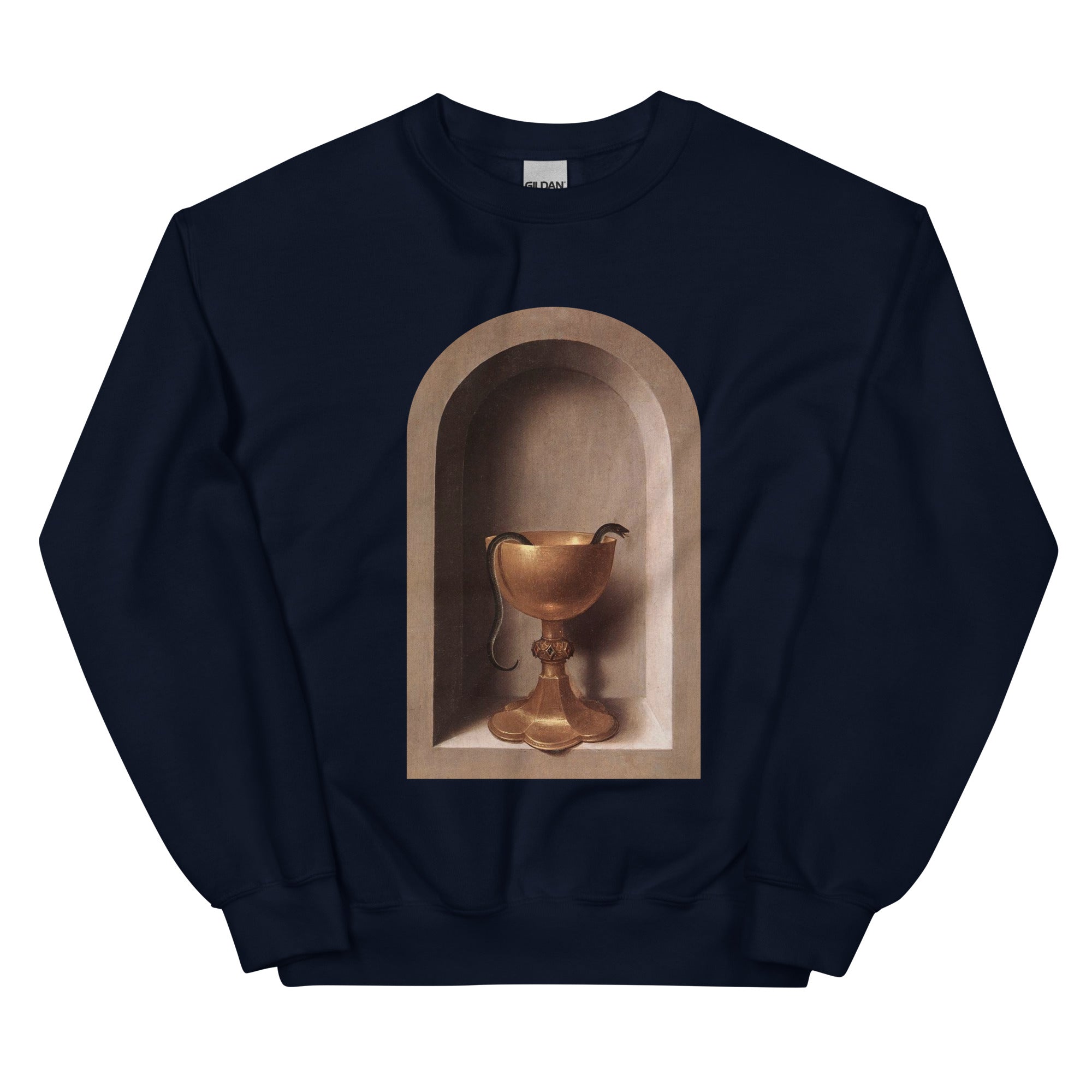 Snake Chalice from St John and Veronica Diptych by Hans Memling | Unisex Sweatshirt-Haus of Darkness, Haus of Light