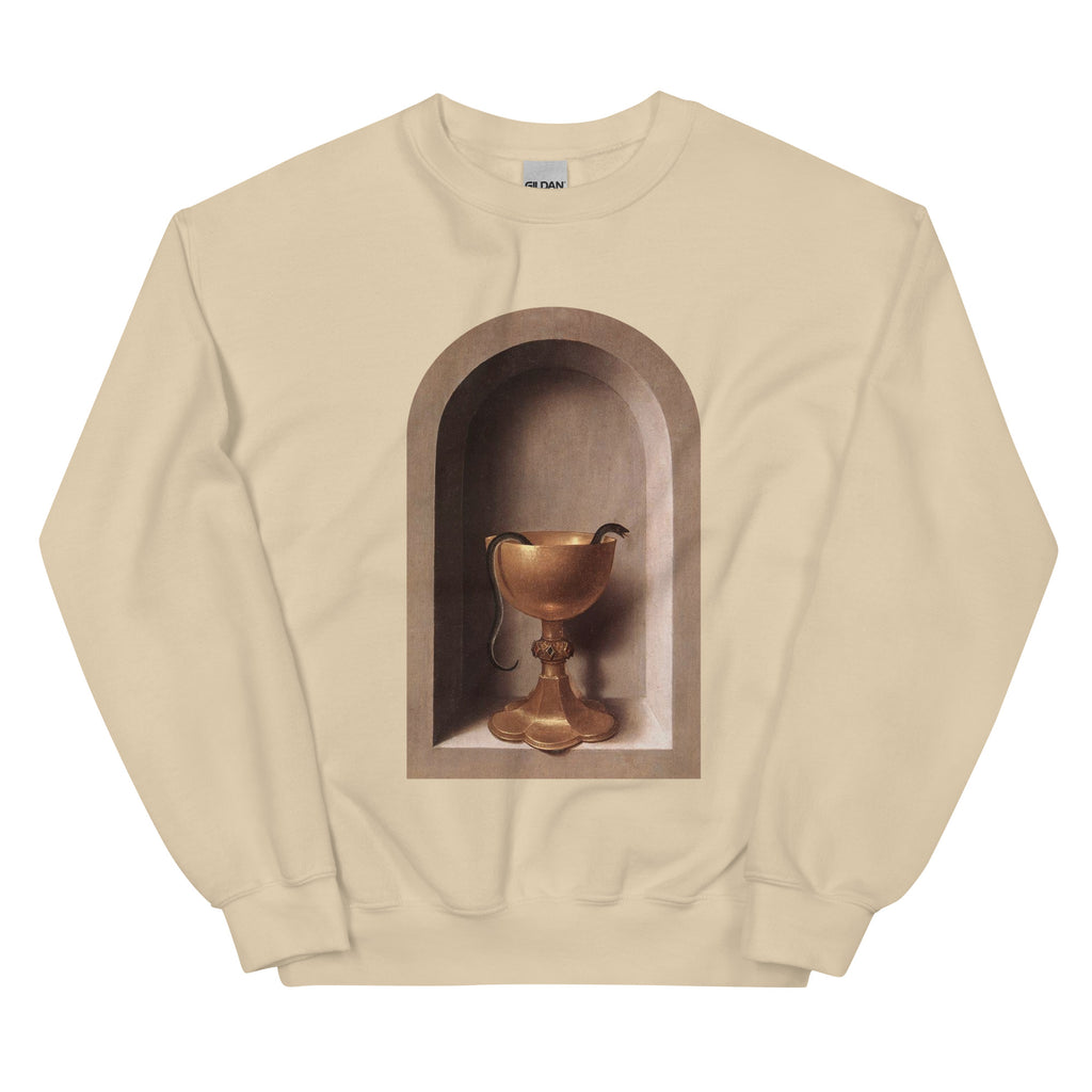 Snake Chalice from St John and Veronica Diptych by Hans Memling | Unisex Sweatshirt-Haus of Darkness, Haus of Light