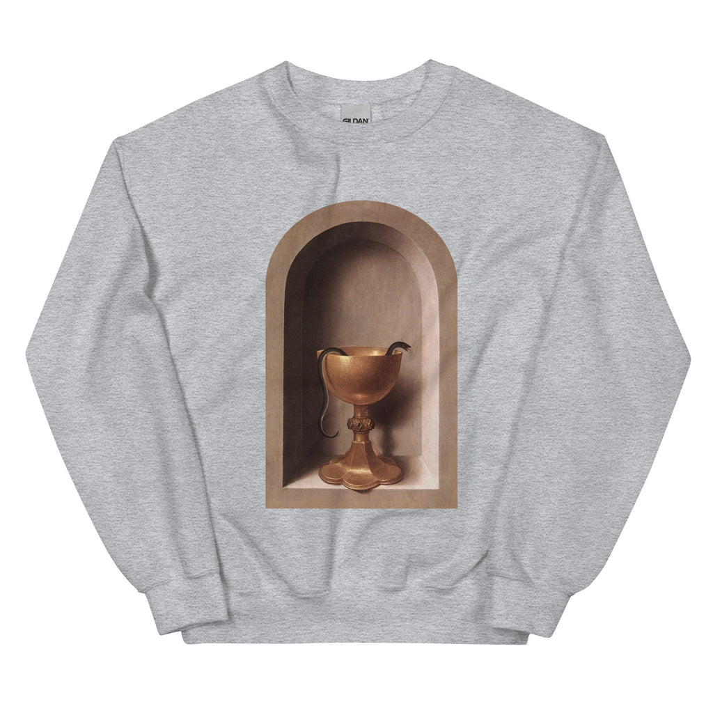 Snake Chalice from St John and Veronica Diptych by Hans Memling | Unisex Sweatshirt-Haus of Darkness, Haus of Light