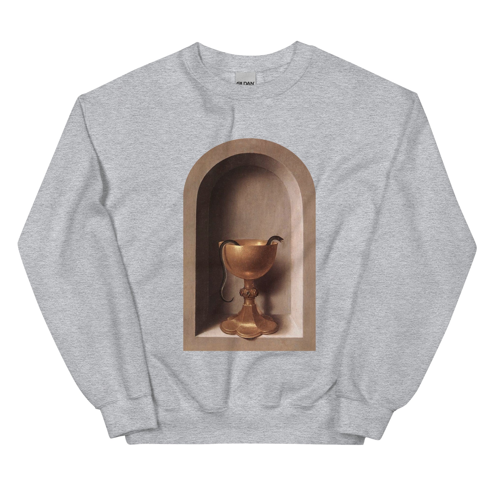 Snake Chalice from St John and Veronica Diptych by Hans Memling | Unisex Sweatshirt-Haus of Darkness, Haus of Light