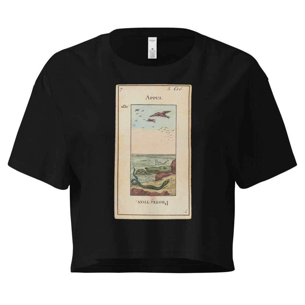 Vintage "Grand Etteilla" French Tarot "Protection" | Crop Top-Haus of Darkness, Haus of Light