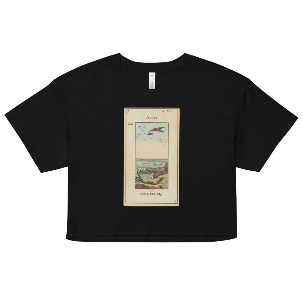 Vintage "Grand Etteilla" French Tarot "Protection" | Crop Top-Haus of Darkness, Haus of Light