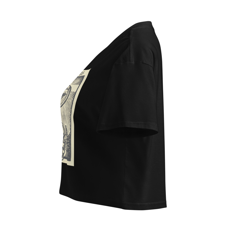 "Ex Libris" Snake with Skull and Crown Bookplate  | Crop Top