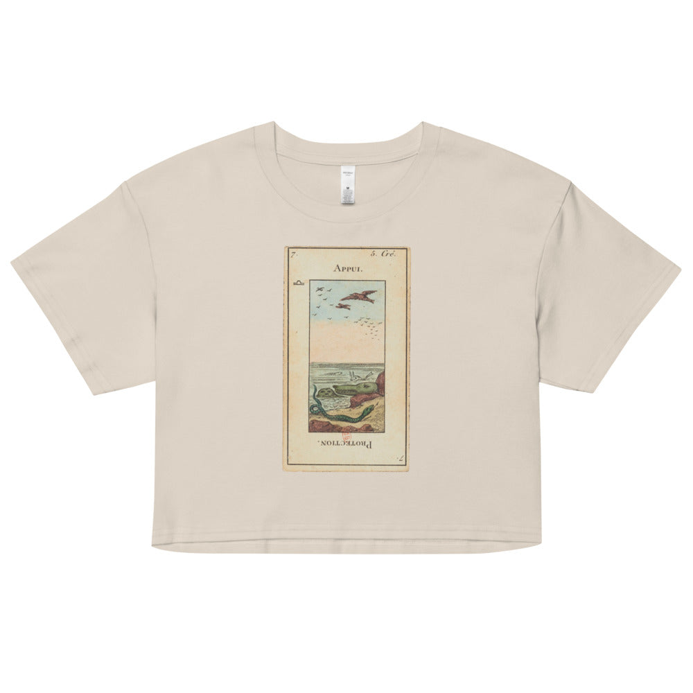 Vintage "Grand Etteilla" French Tarot "Protection" | Crop Top-Haus of Darkness, Haus of Light