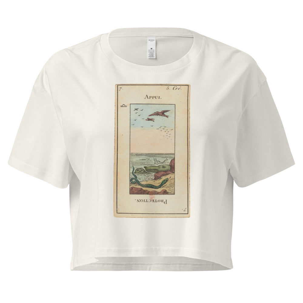 Vintage "Grand Etteilla" French Tarot "Protection" | Crop Top-Haus of Darkness, Haus of Light