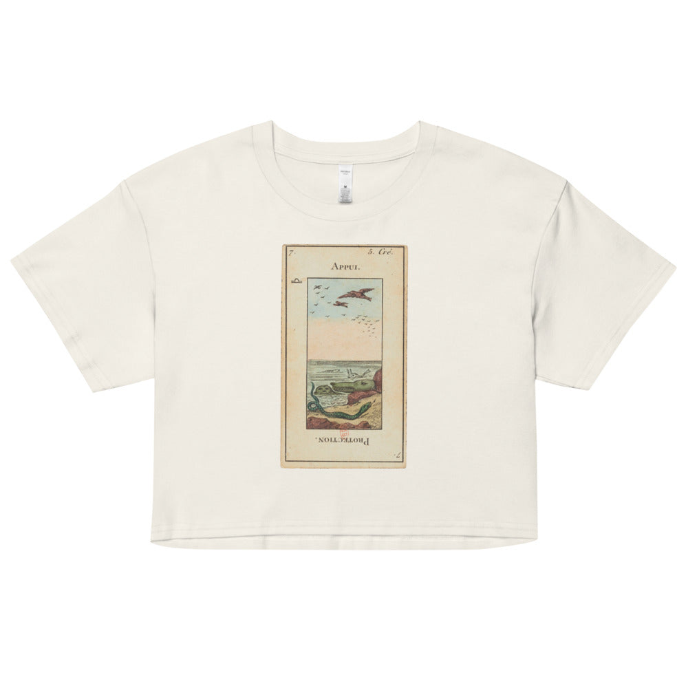 Vintage "Grand Etteilla" French Tarot "Protection" | Crop Top-Haus of Darkness, Haus of Light