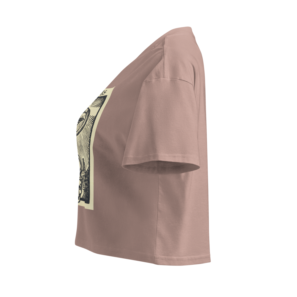 "Ex Libris" Snake with Skull and Crown Bookplate  | Crop Top