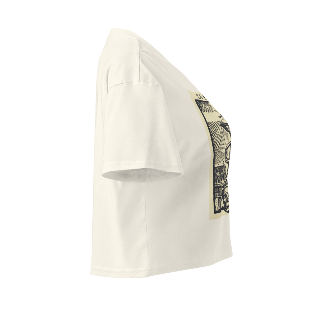 "Ex Libris" Snake with Skull and Crown Bookplate  | Crop Top