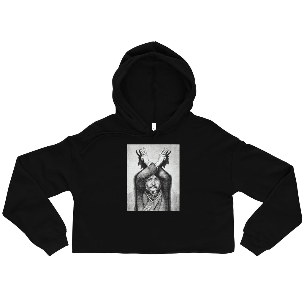 Devil Worship from "The Freemason" by Eugen Lennhoff | Crop Hoodie-Haus of Darkness, Haus of Light