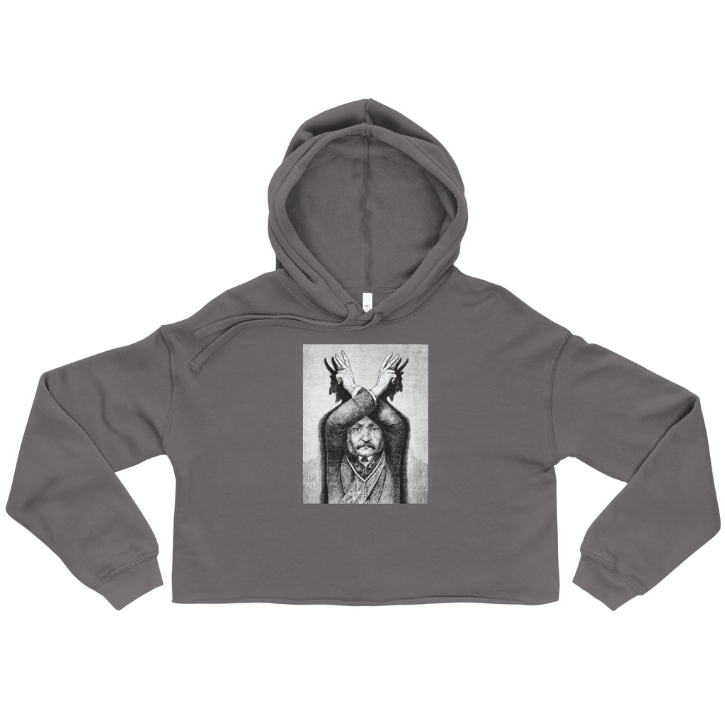 Devil Worship from "The Freemason" by Eugen Lennhoff | Crop Hoodie-Haus of Darkness, Haus of Light