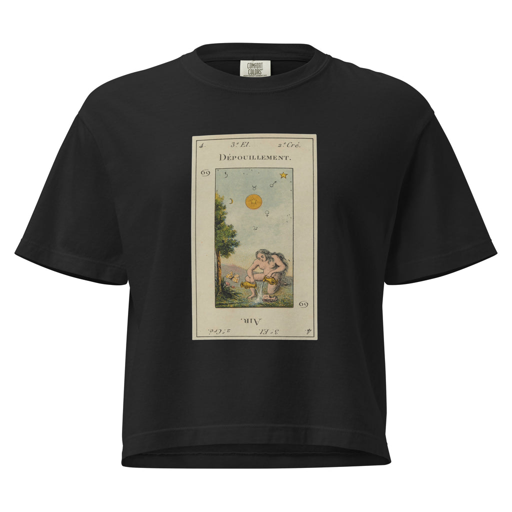Vintage "Grand Etteilla" French Tarot "The Star" | Women’s Boxy Tee-Haus of Darkness, Haus of Light