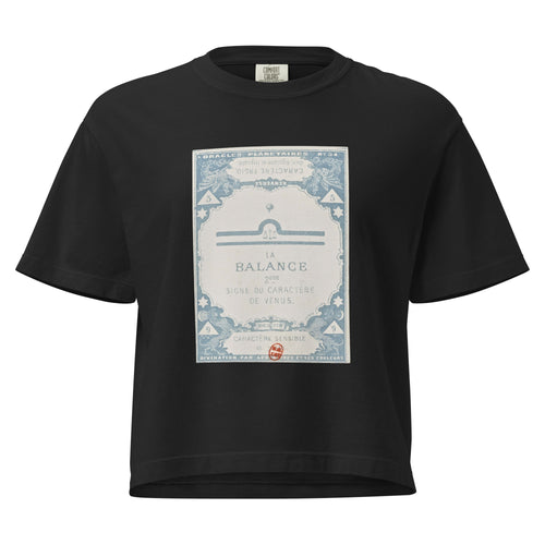 "Libra" Vintage French Astrology Oracle | Women's Boxy Tee-Haus of Darkness, Haus of Light
