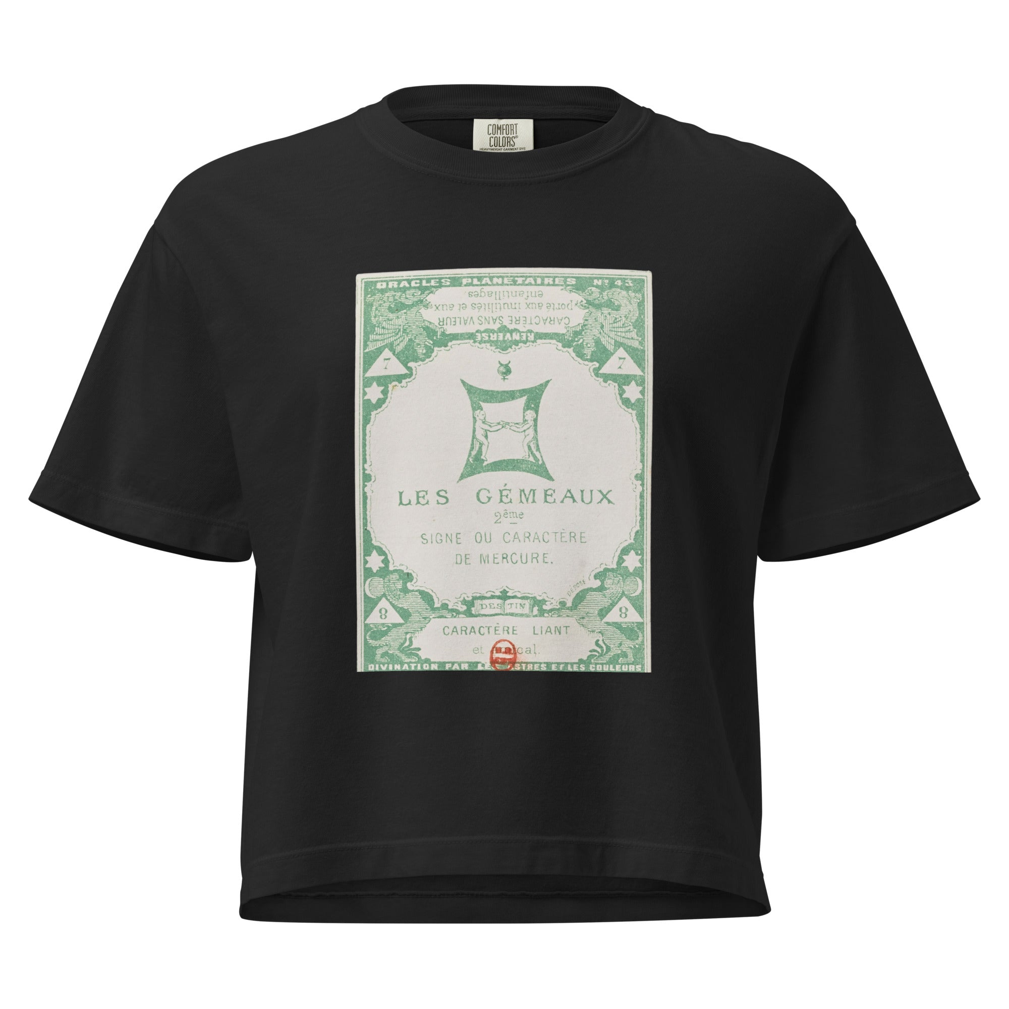 "Gemini" Vintage French Astrology Oracle | Women's Boxy Tee-Haus of Darkness, Haus of Light