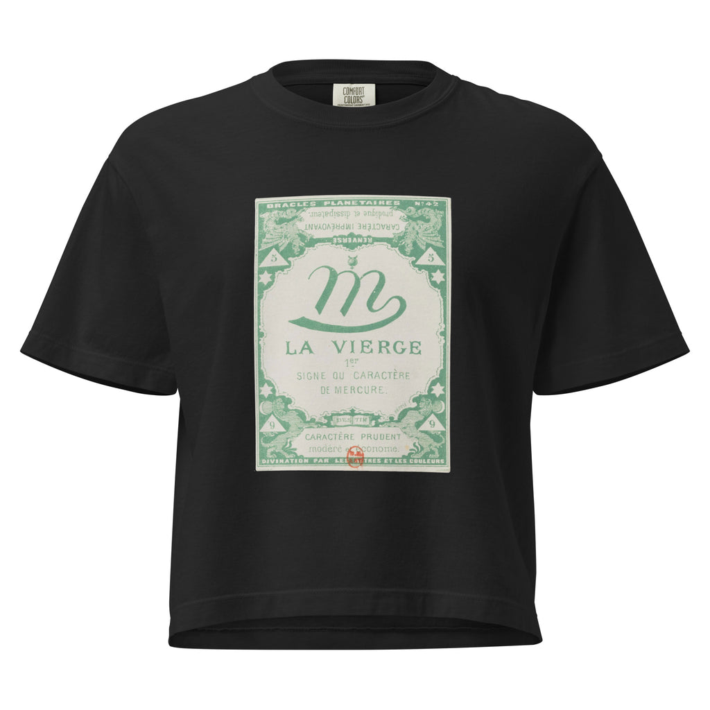 "Virgo" Vintage French Astrology Oracle | Women's Boxy Tee-Haus of Darkness, Haus of Light
