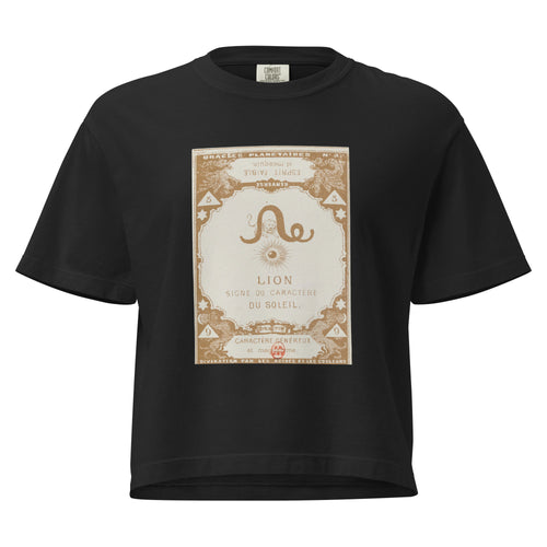 "Leo" Vintage French Astrology Oracle | Women's Boxy Tee-Haus of Darkness, Haus of Light