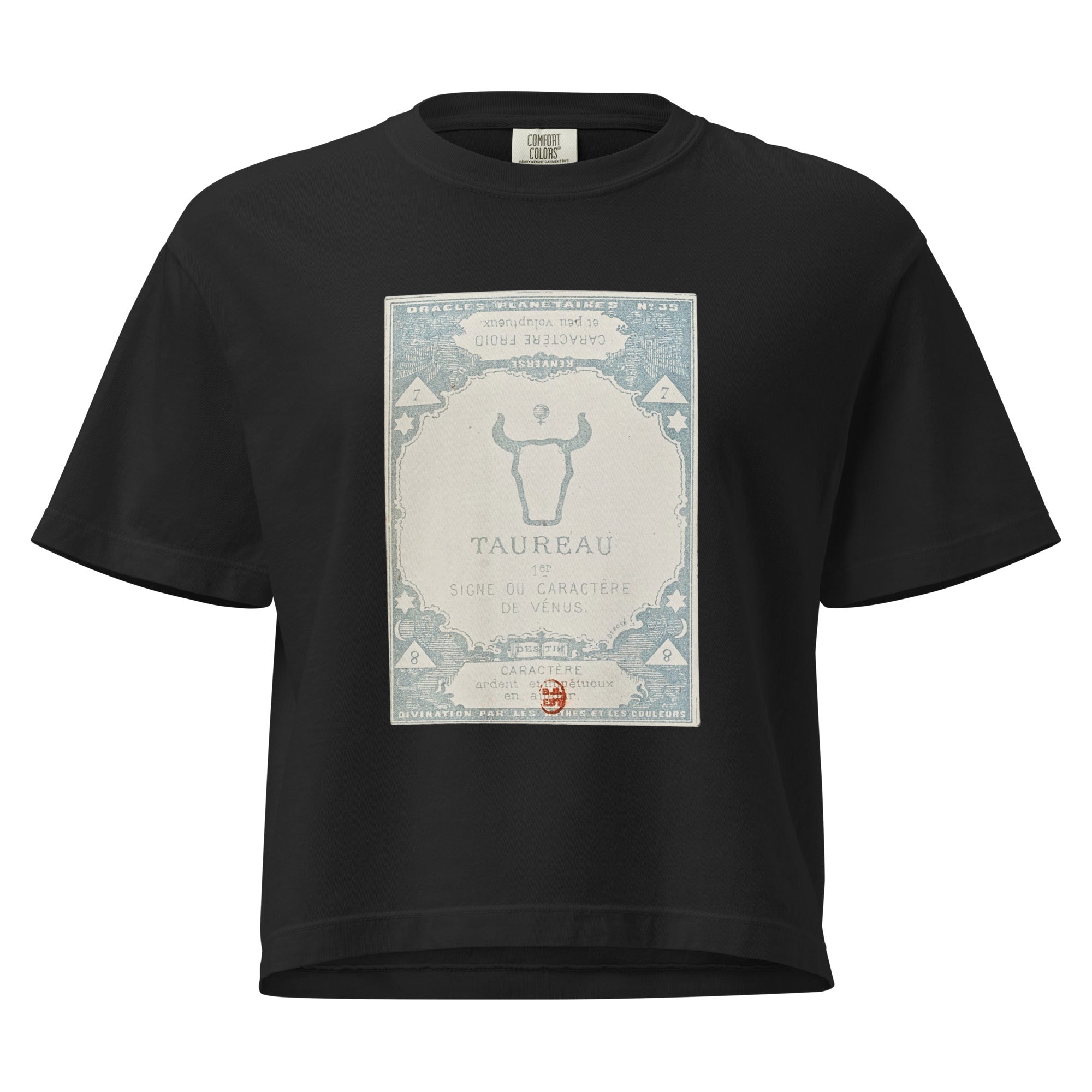 "Taurus" Vintage French Astrology Oracle | Women's Boxy Tee-Haus of Darkness, Haus of Light