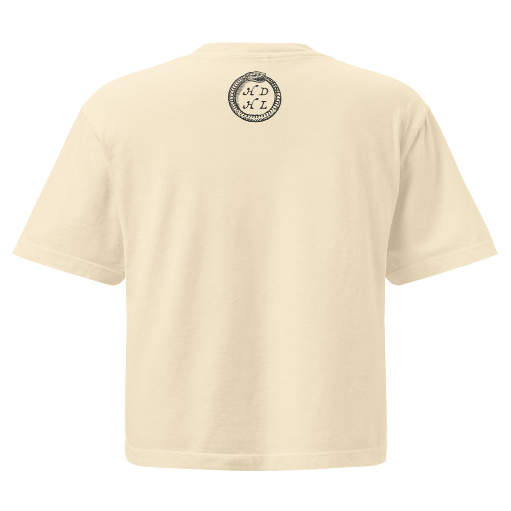 "Gemini" Vintage French Astrology Oracle | Women's Boxy Tee-Haus of Darkness, Haus of Light