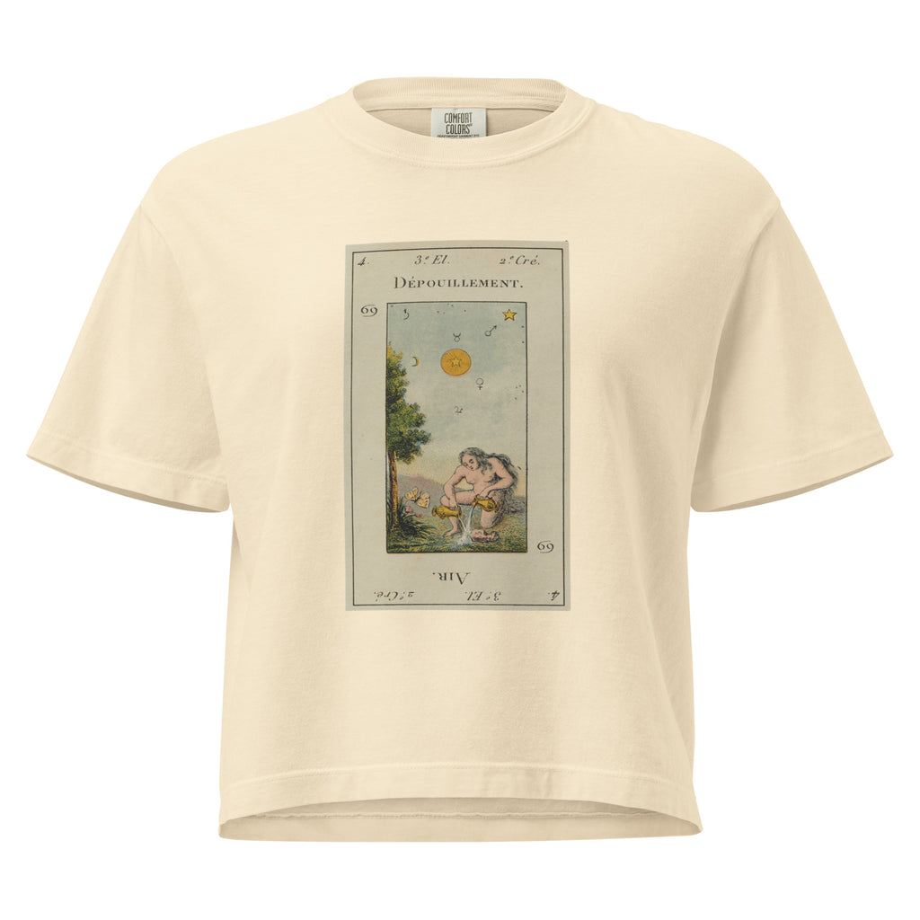Vintage "Grand Etteilla" French Tarot "The Star" | Women’s Boxy Tee-Haus of Darkness, Haus of Light