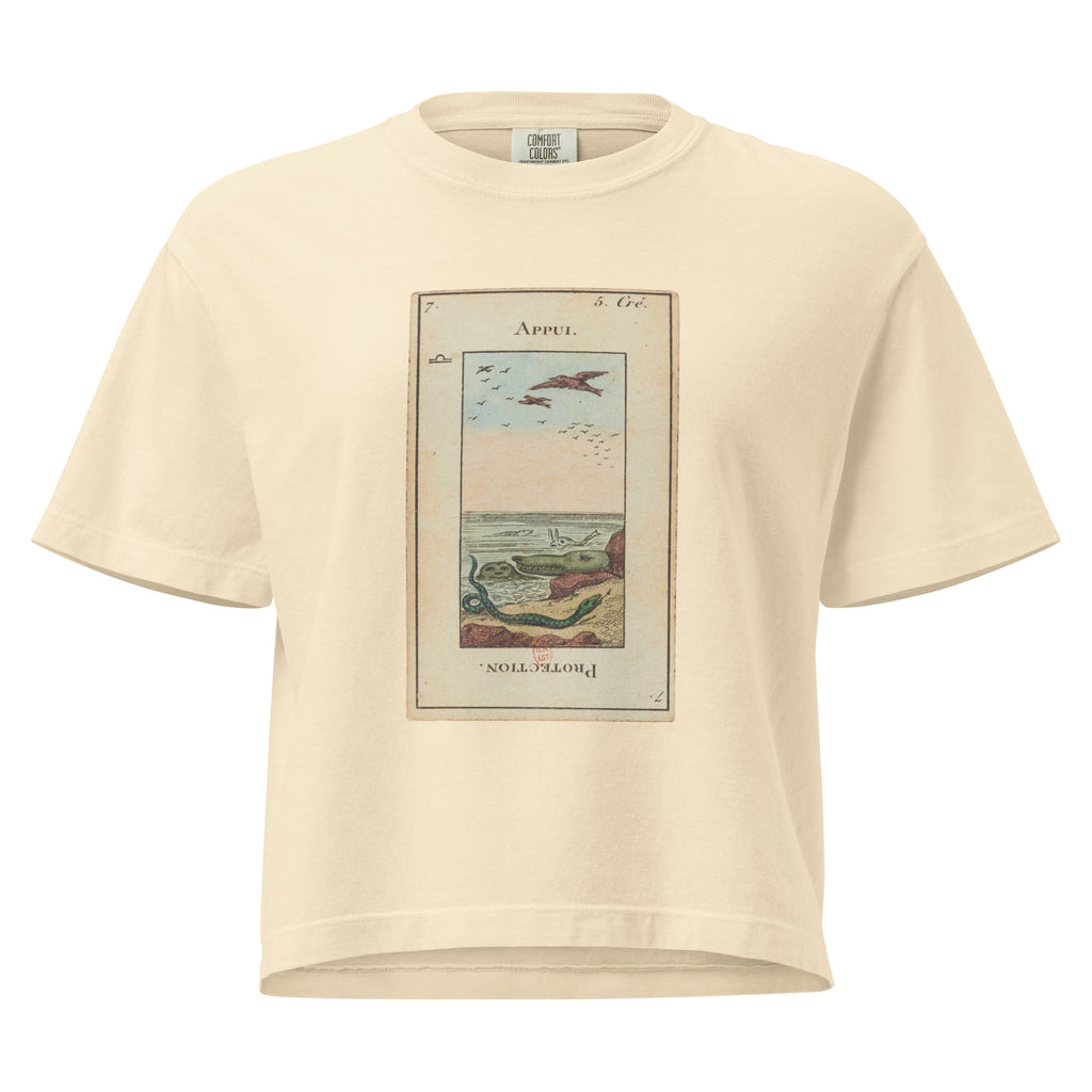 Vintage "Grand Etteilla" French Tarot "Protection" | Women’s Boxy Tee-Haus of Darkness, Haus of Light
