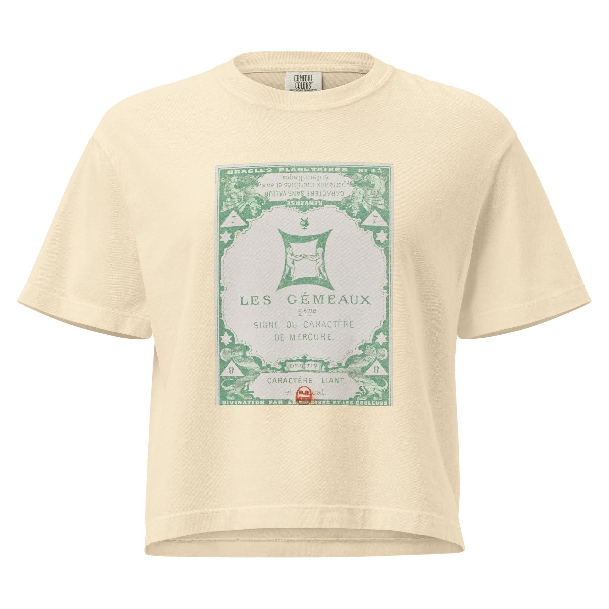 "Gemini" Vintage French Astrology Oracle | Women's Boxy Tee-Haus of Darkness, Haus of Light