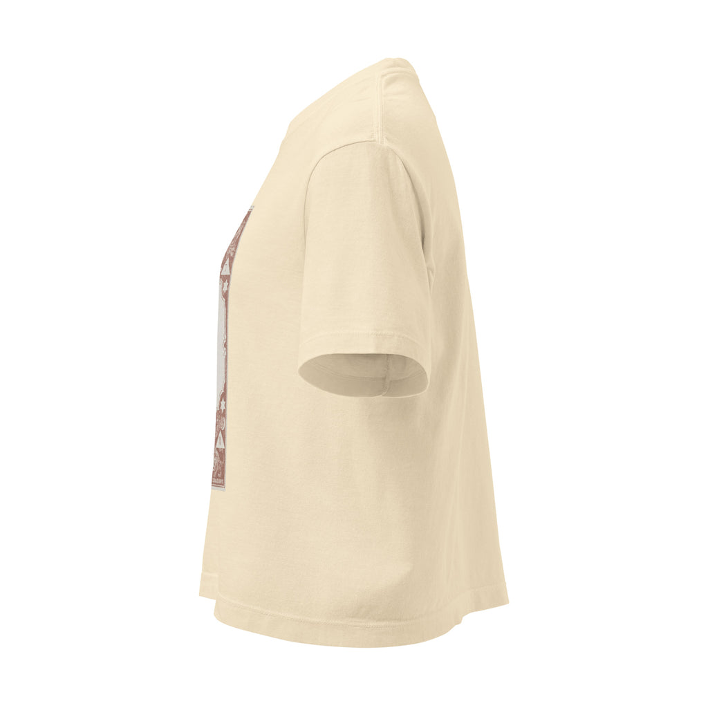 "Aries" Vintage French Astrology Oracle | Women's Boxy Tee-Haus of Darkness, Haus of Light