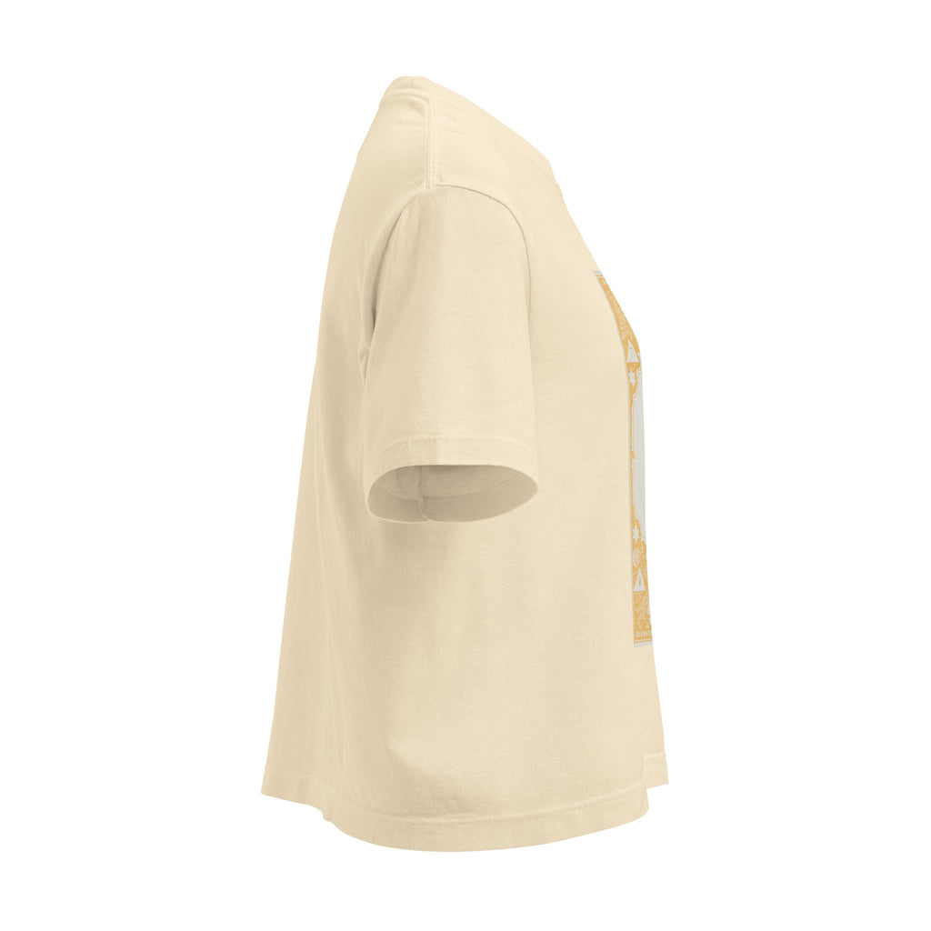 "Capricorn" Vintage French Astrology Oracle | Women's Boxy Tee-Haus of Darkness, Haus of Light