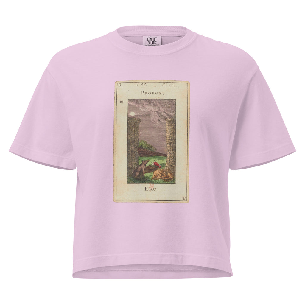 Vintage "Grand Etteilla" French Tarot "The Moon" | Women’s Boxy Tee-Haus of Darkness, Haus of Light
