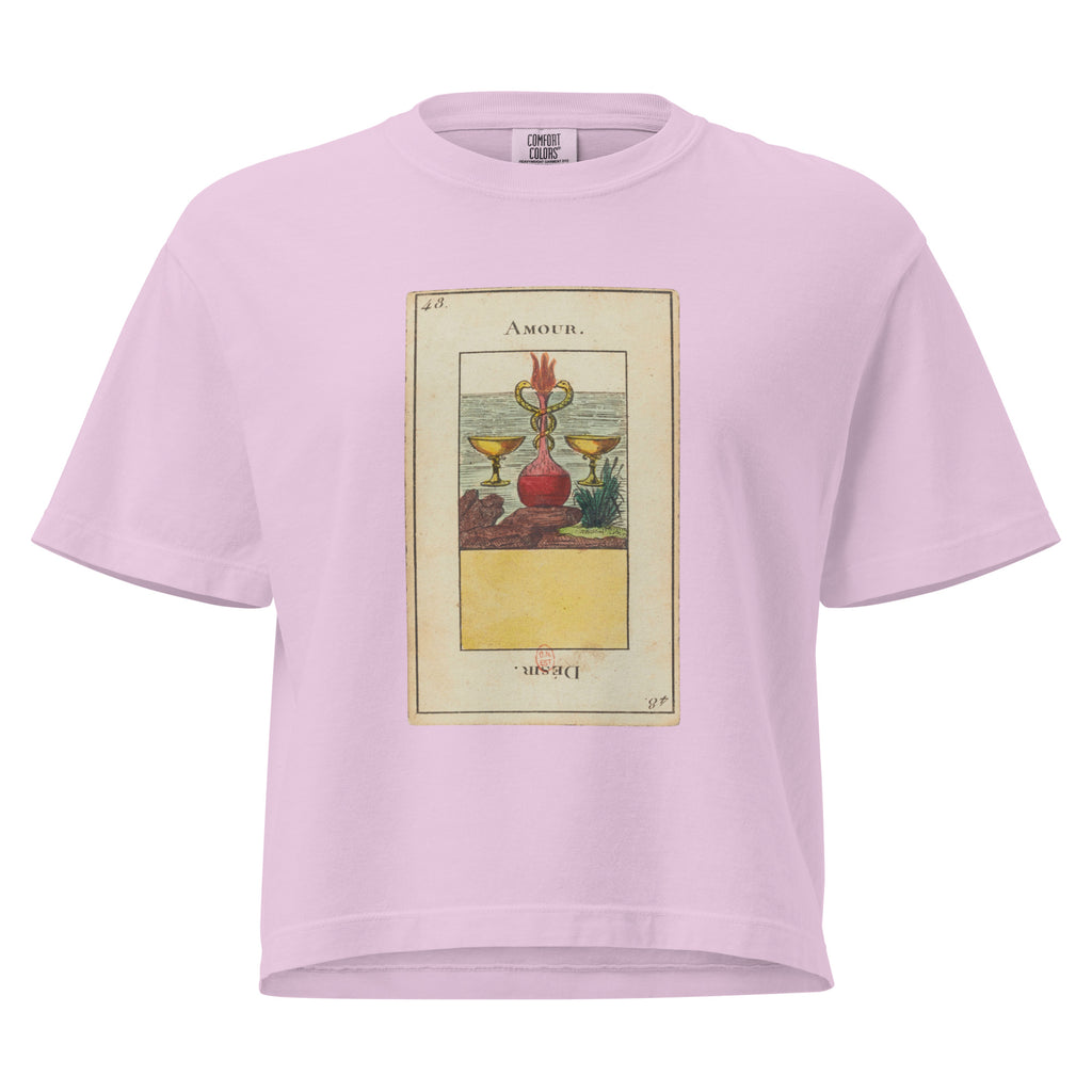 Vintage "Grand Etteilla" French Tarot "Love" | Women’s Boxy Tee-Haus of Darkness, Haus of Light