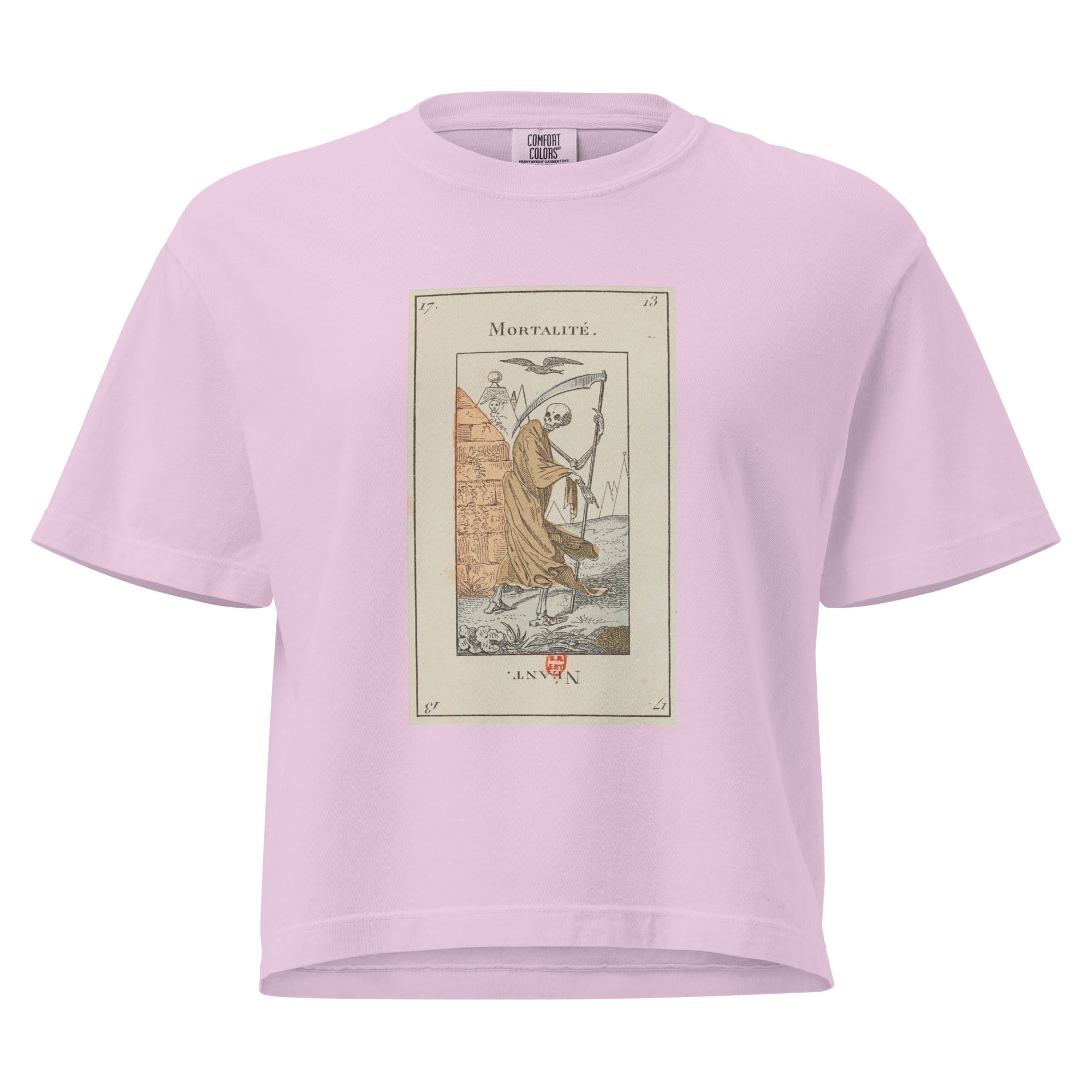Vintage "Grand Etteilla" French Tarot "Death" | Women’s Boxy Tee-Haus of Darkness, Haus of Light