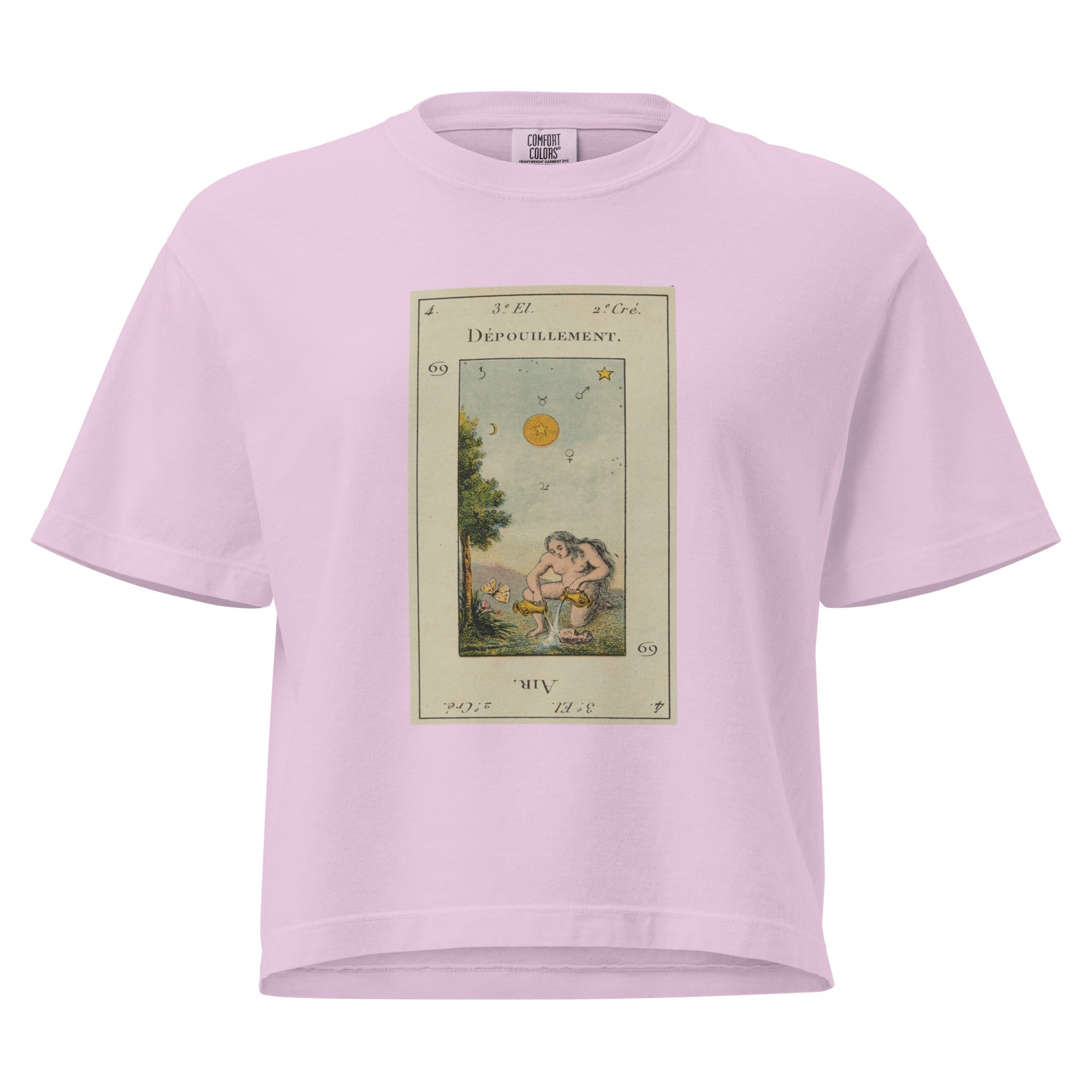 Vintage "Grand Etteilla" French Tarot "The Star" | Women’s Boxy Tee-Haus of Darkness, Haus of Light