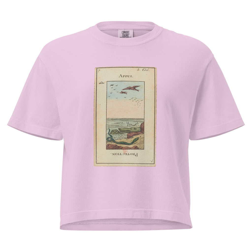 Vintage "Grand Etteilla" French Tarot "Protection" | Women’s Boxy Tee-Haus of Darkness, Haus of Light