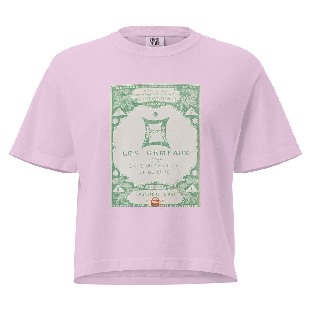 "Gemini" Vintage French Astrology Oracle | Women's Boxy Tee-Haus of Darkness, Haus of Light